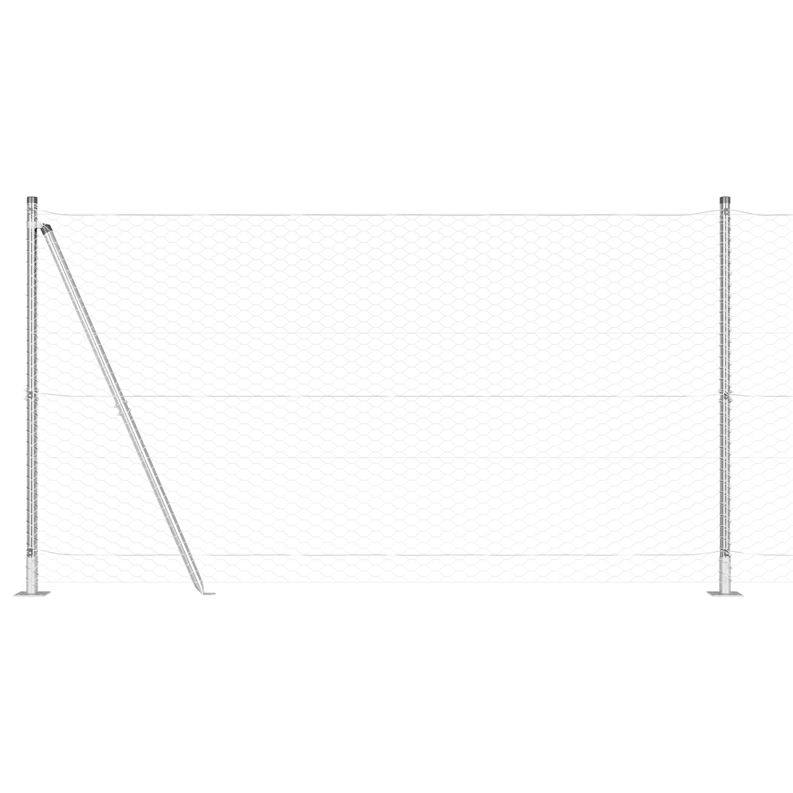 Hexagon Fence 1.2x10 m Galvanised Steel - Image 6