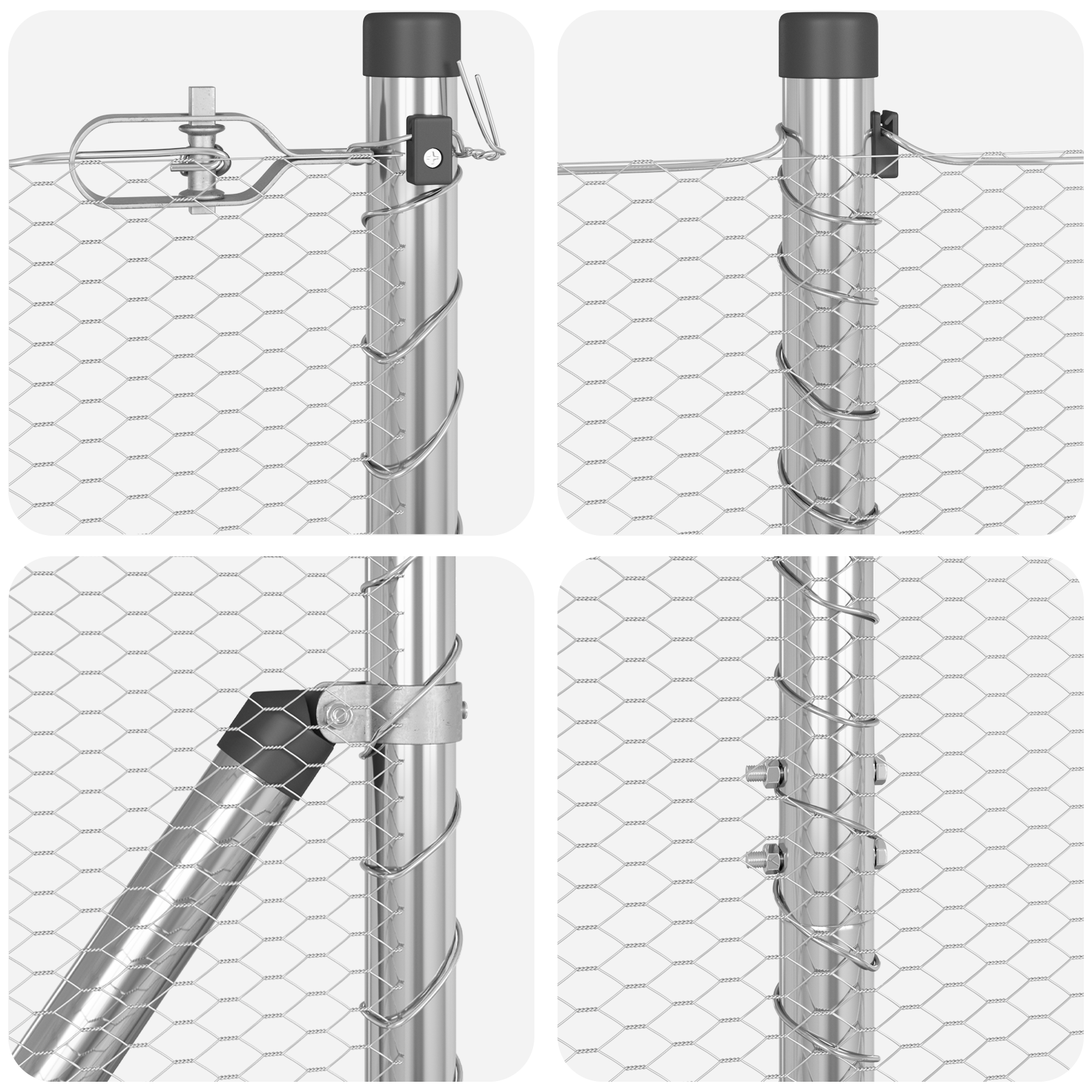 Hexagon Fence 1.4x10 m Galvanised Steel - Image 7