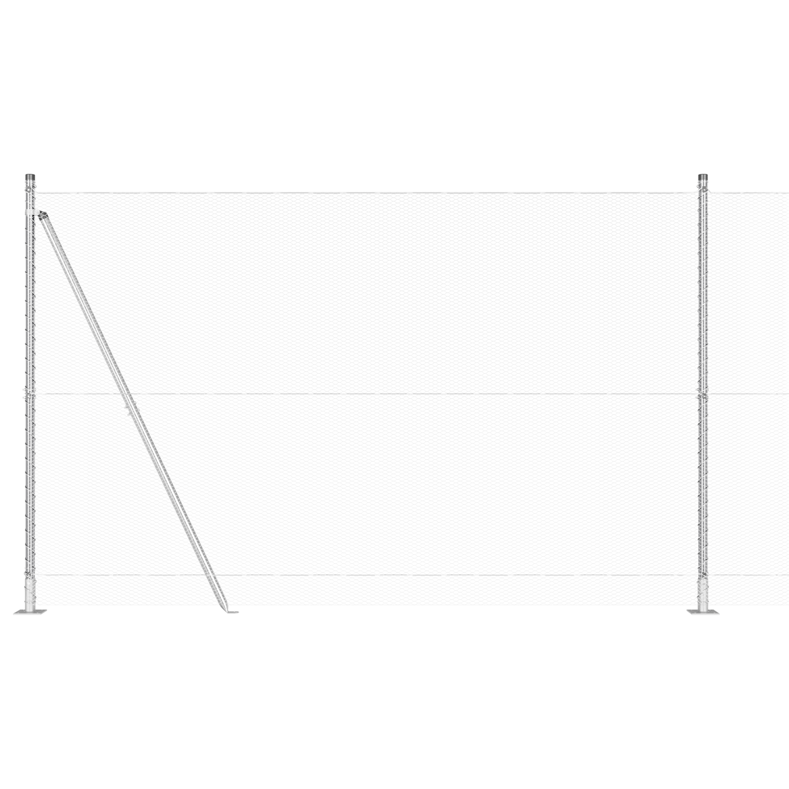 Hexagon Fence 1.4x10 m Galvanised Steel - Image 6