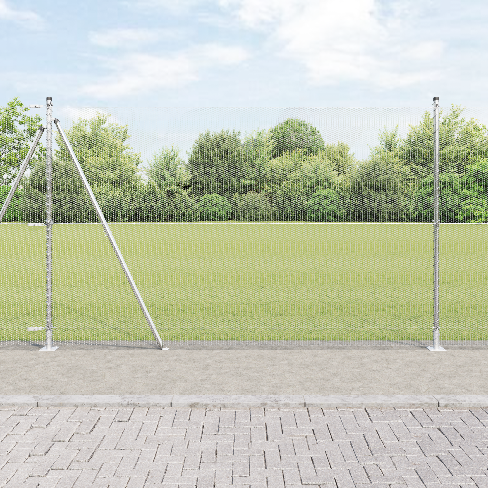 Hexagon Fence 1.4x10 m Galvanised Steel