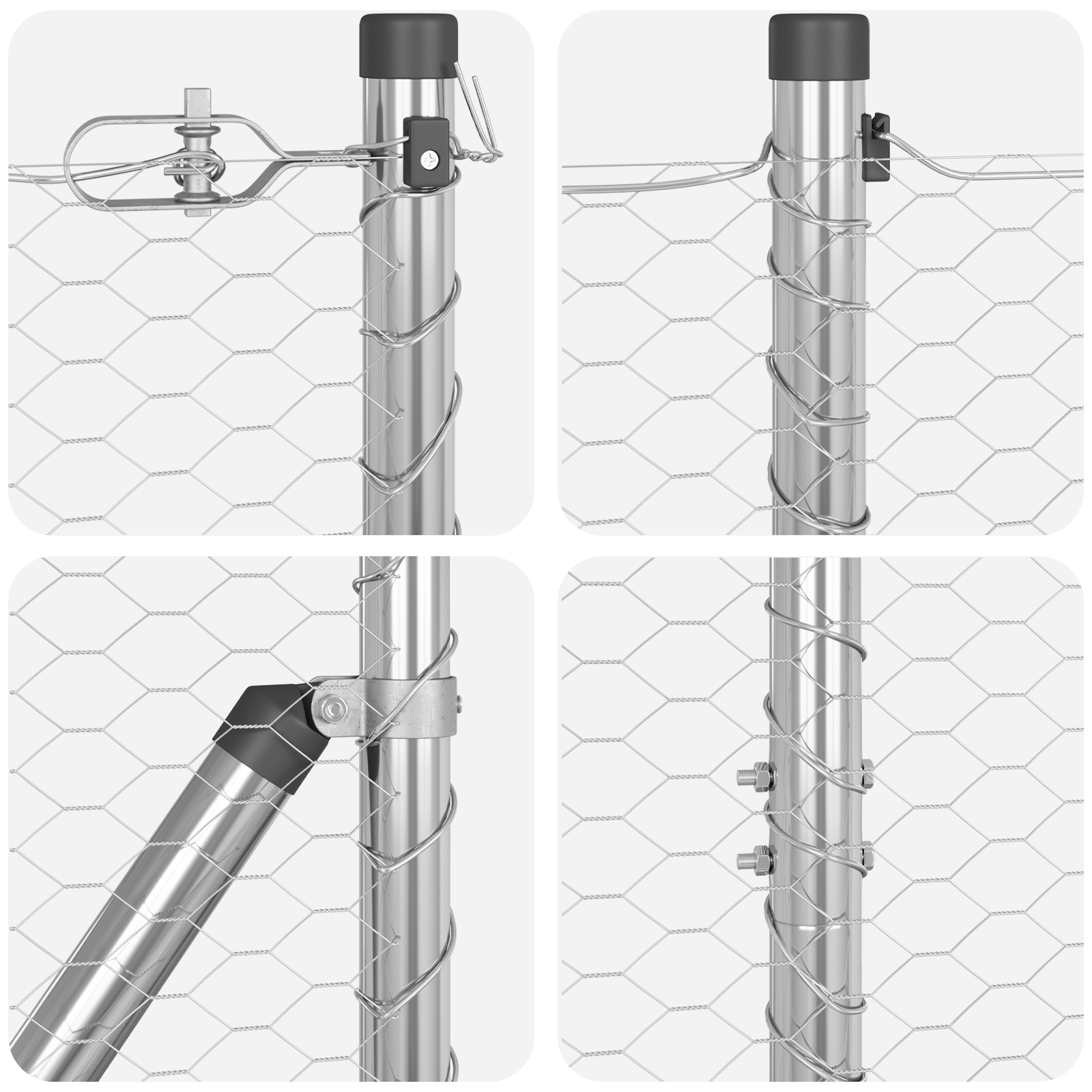 Hexagon Fence 1.4x10 m Galvanised Steel - Image 7