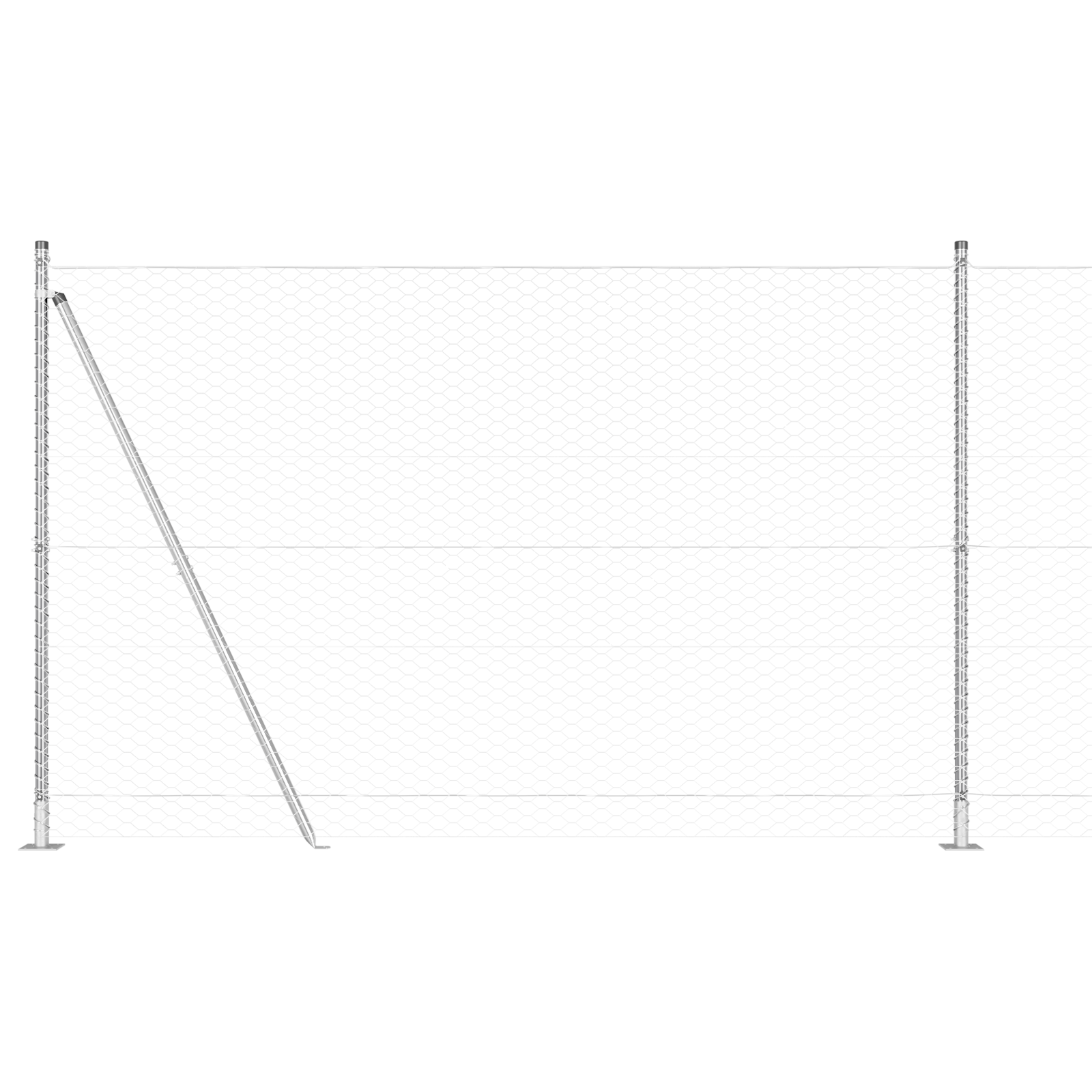 Hexagon Fence 1.4x10 m Galvanised Steel - Image 6