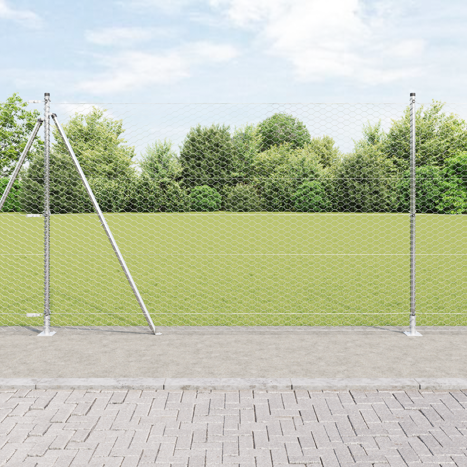 Hexagon Fence 1.4x10 m Galvanised Steel
