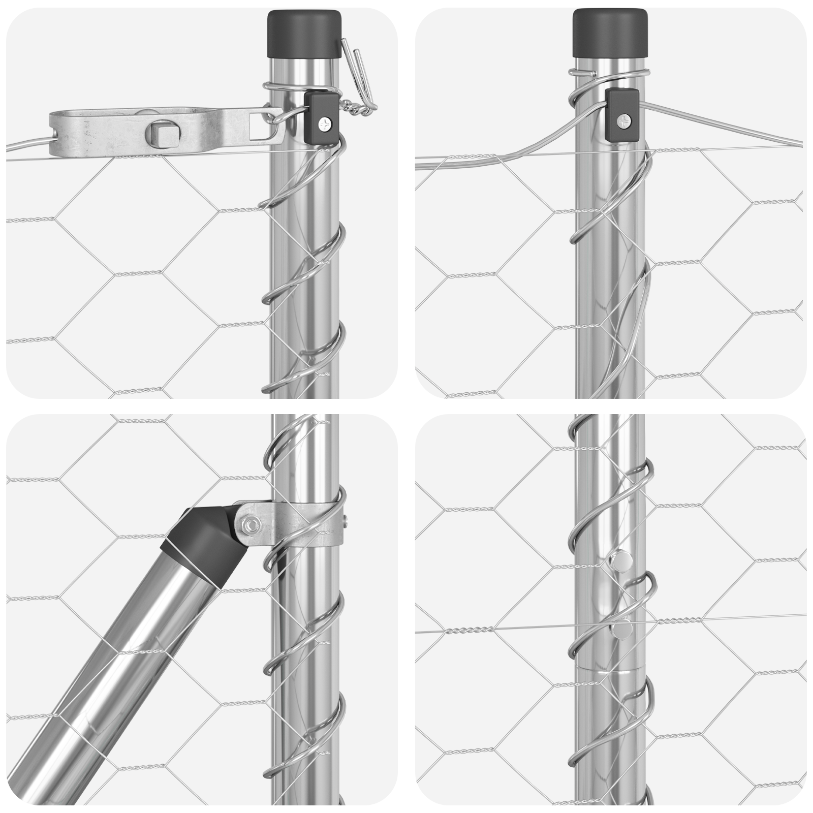 Hexagon Fence 1.4x10 m Galvanised Steel - Image 7