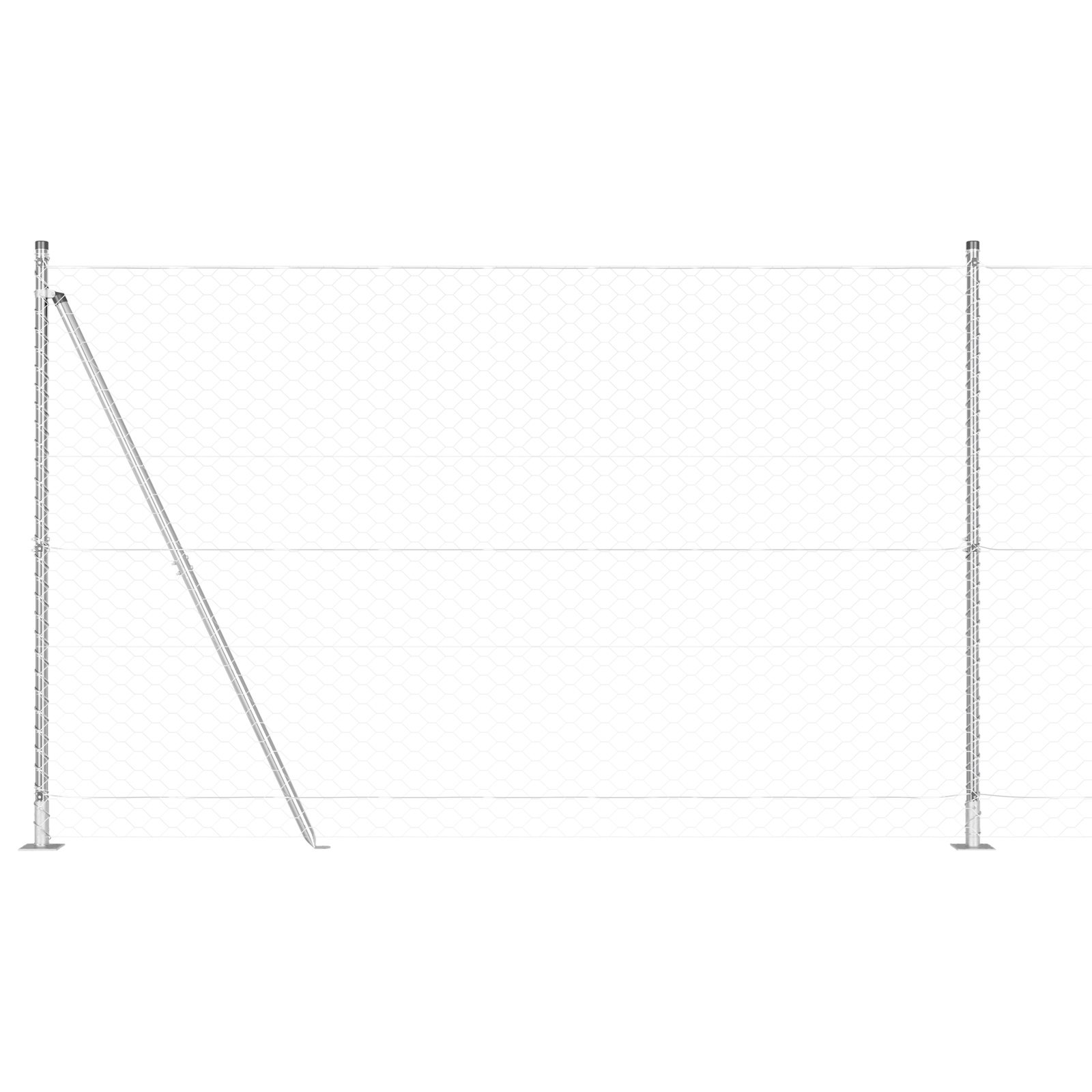 Hexagon Fence 1.4x10 m Galvanised Steel - Image 6