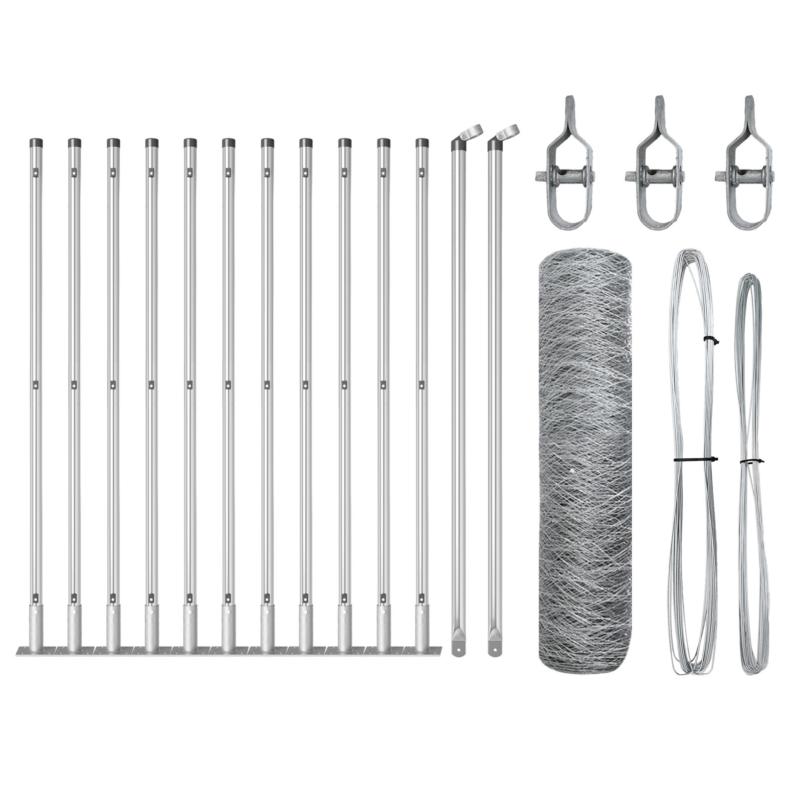 Fencing Set Set of 2 Galvanised Steel 25 x 0.5 m Tough - Image 2