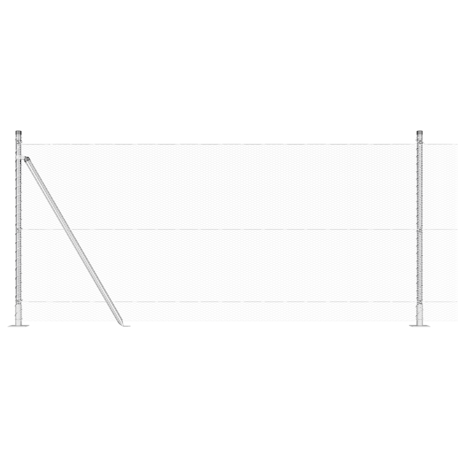 Hexagon Fence 0,8x25 m Galvanised Steel - Image 6