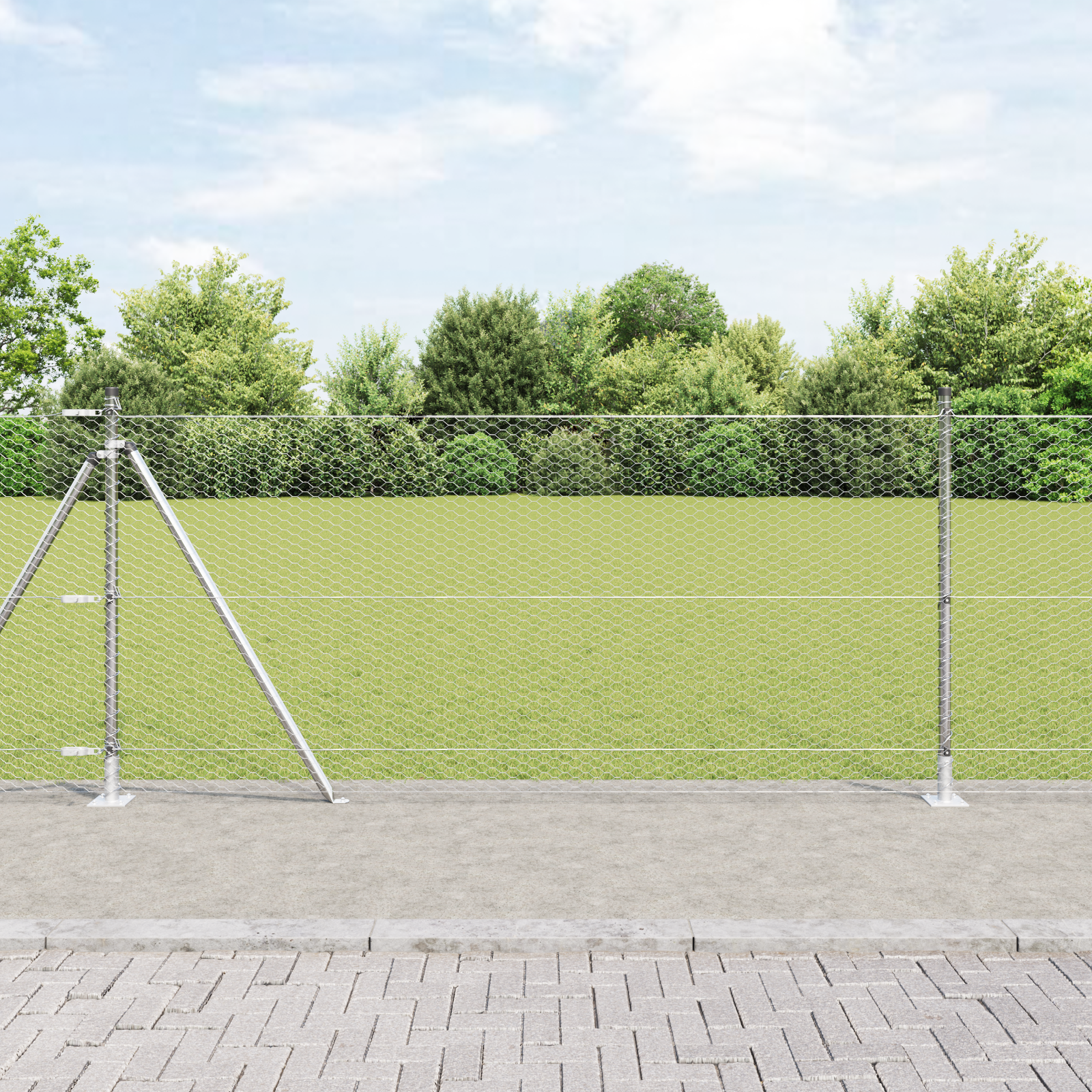 Hexagon Fence 0.8x25 m Galvanised Steel