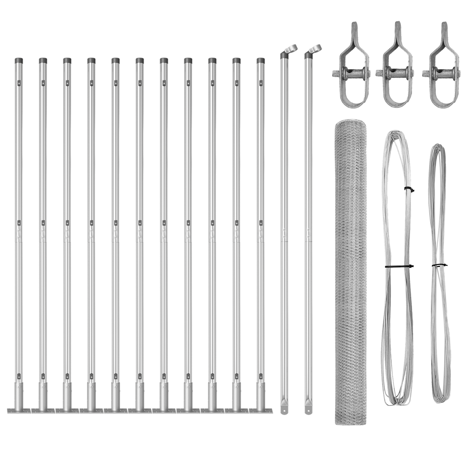 Fencing Set Set of 2 Galvanised steel 25 x 1.5 m Durable - Image 2