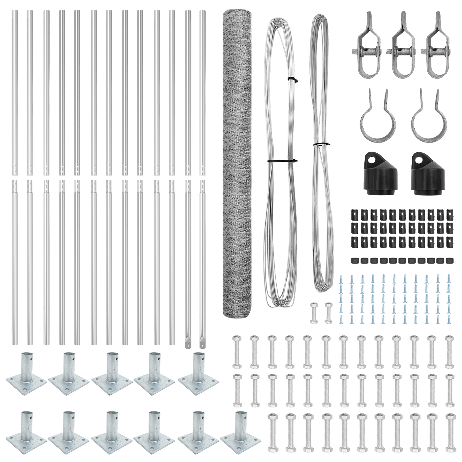 Fencing Set Set of 2 Galvanised steel 25 x 1.5 m Durable - Image 4