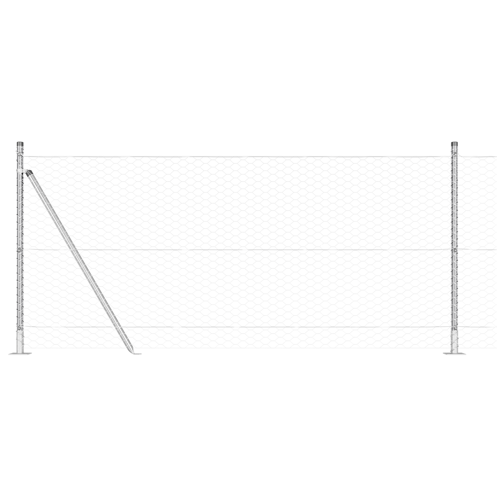 Hexagon Fence 0.8x100 m Galvanised Steel - Image 6