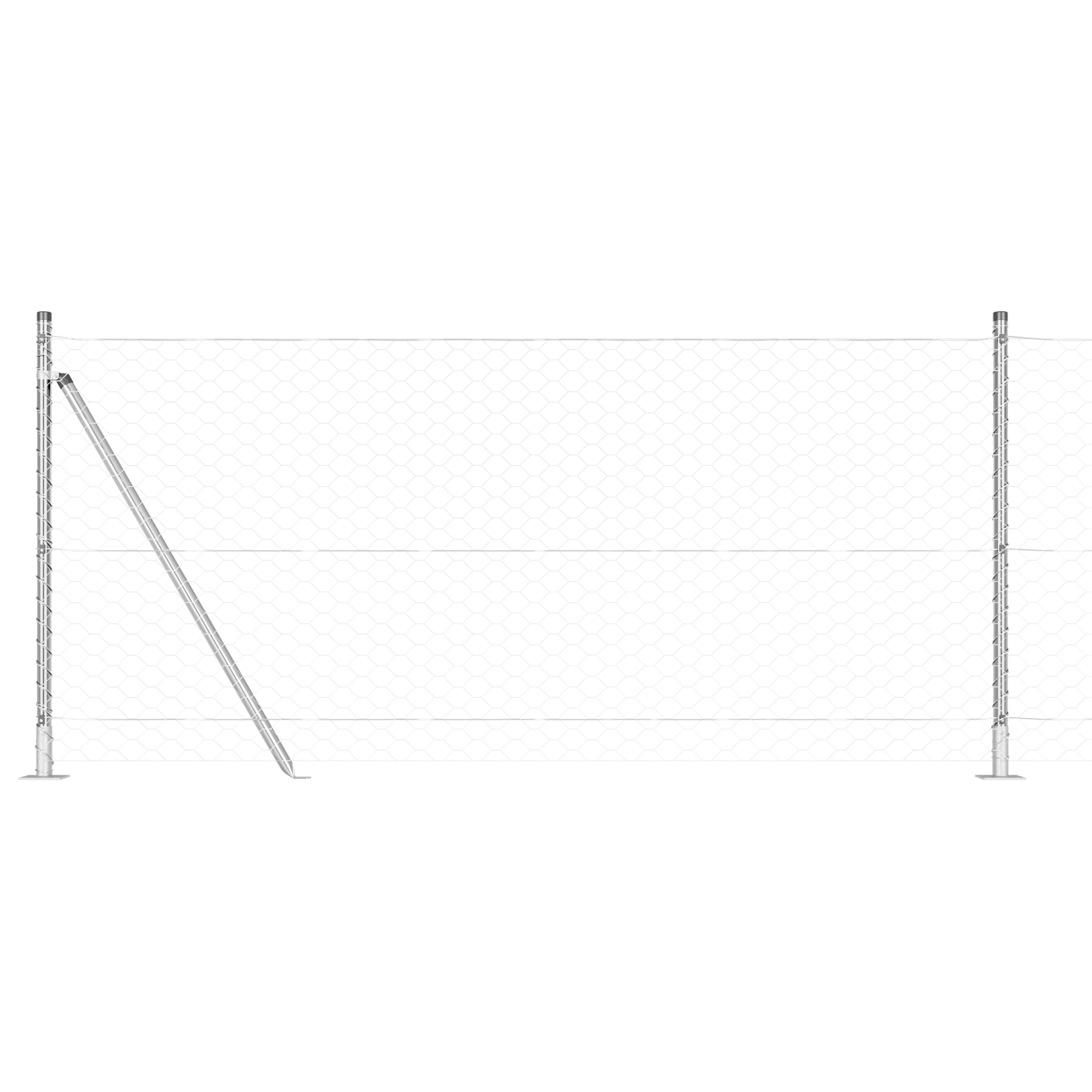 Hexagon Fence 0.8x100 m Galvanised Steel - Image 6