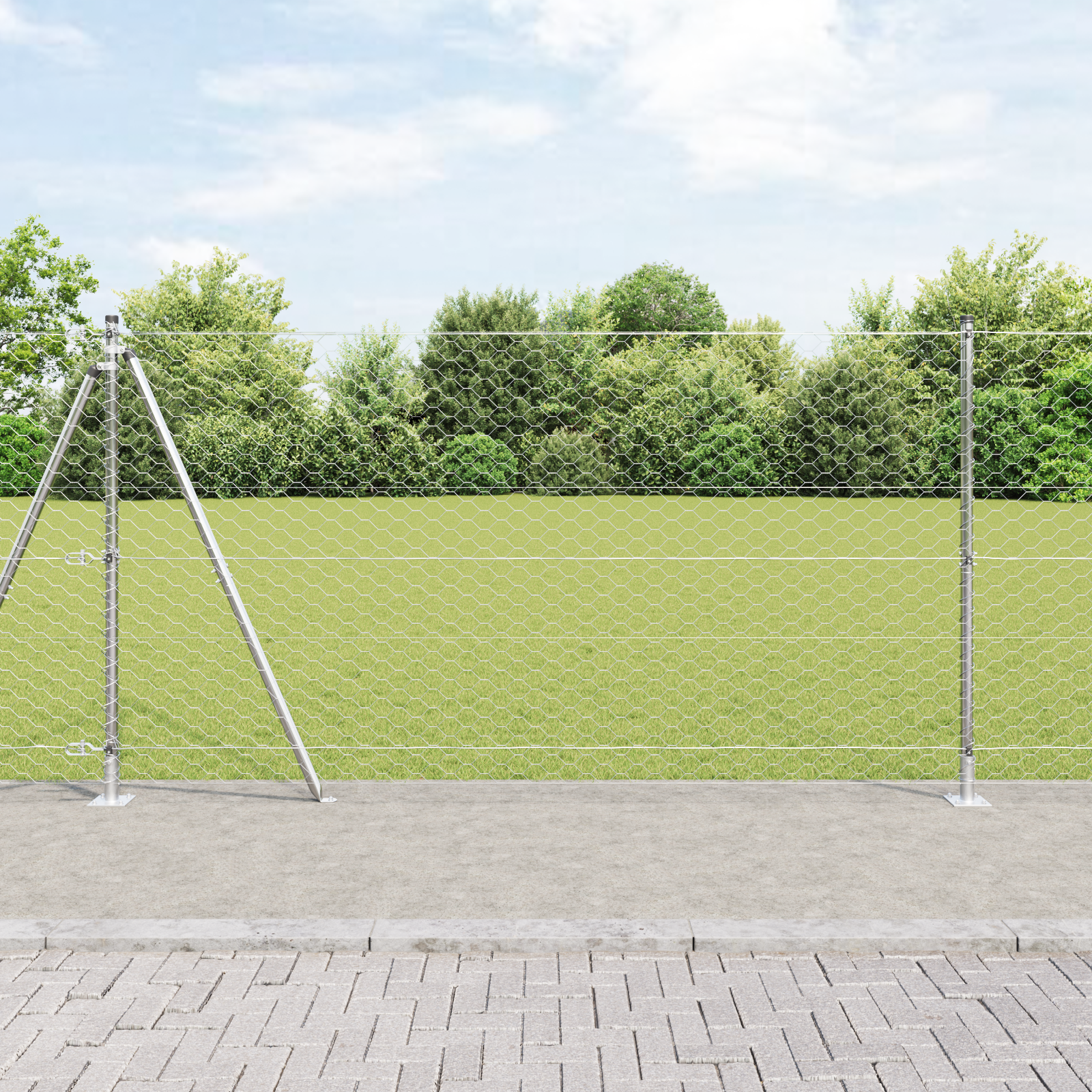 Hexagon Fence 1.2x100 m Galvanised Steel