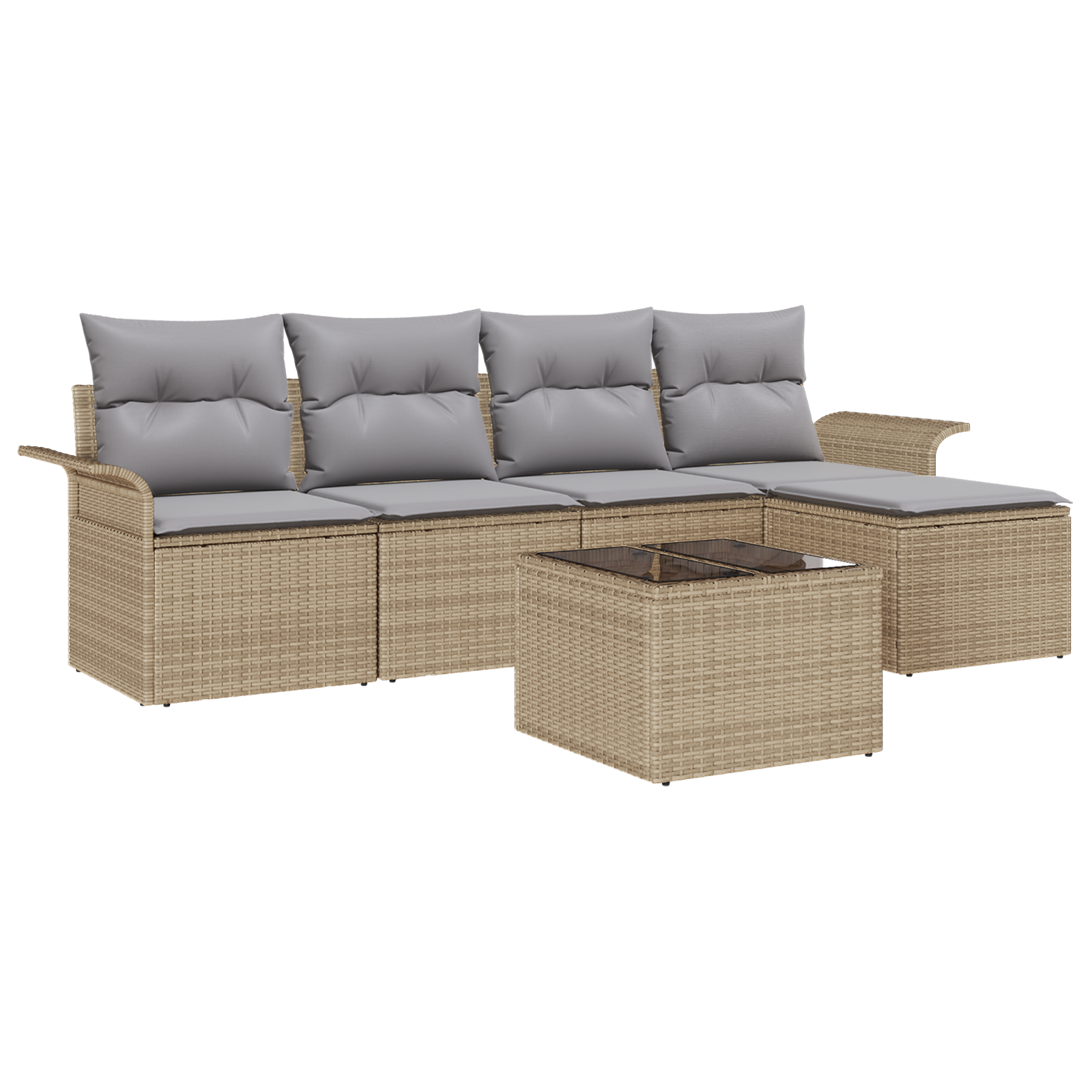 Thumbnail - vidaXL 6-teiliges Garten Sofa Set mit Kissen Schwarz Poly Rattan