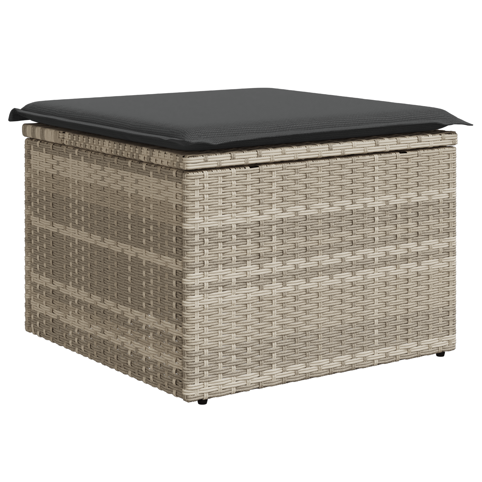6 dalių sodo sofa su pagalvėlėmis, pilka poli ratanas - Image 6