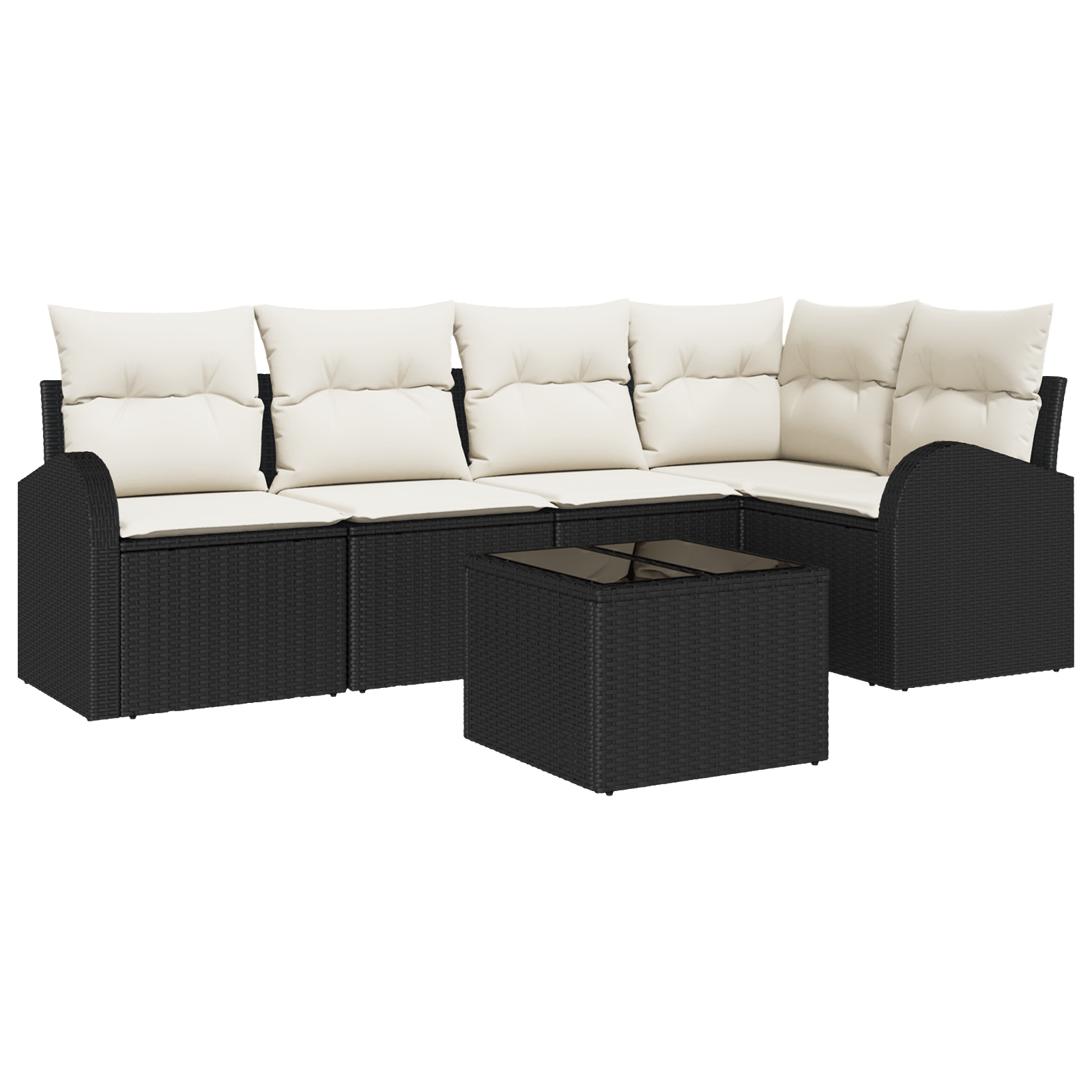 Thumbnail - vidaXL 5-teiliges Garten Sofa Set mit Kissen Braun Poly Rattan