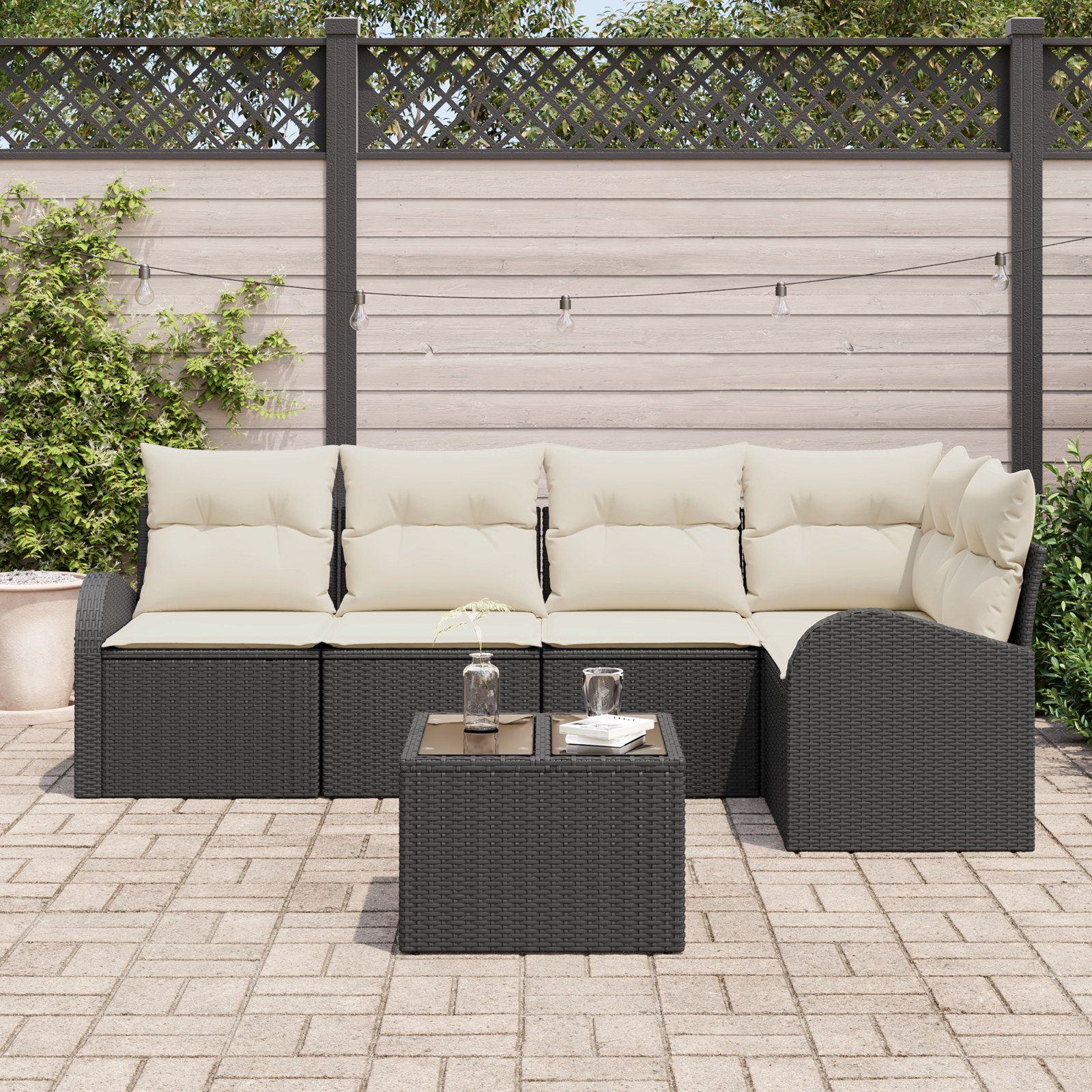 Thumbnail - vidaXL 5-teiliges Garten Sofa Set mit Kissen Braun Poly Rattan