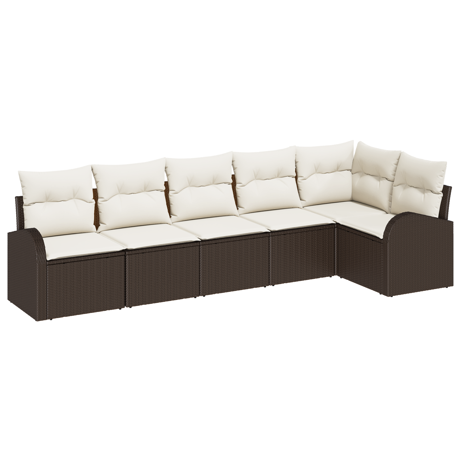 Thumbnail - vidaXL 6-teilige Garten Sofagarnitur mit Kissen Braun Poly Rattan