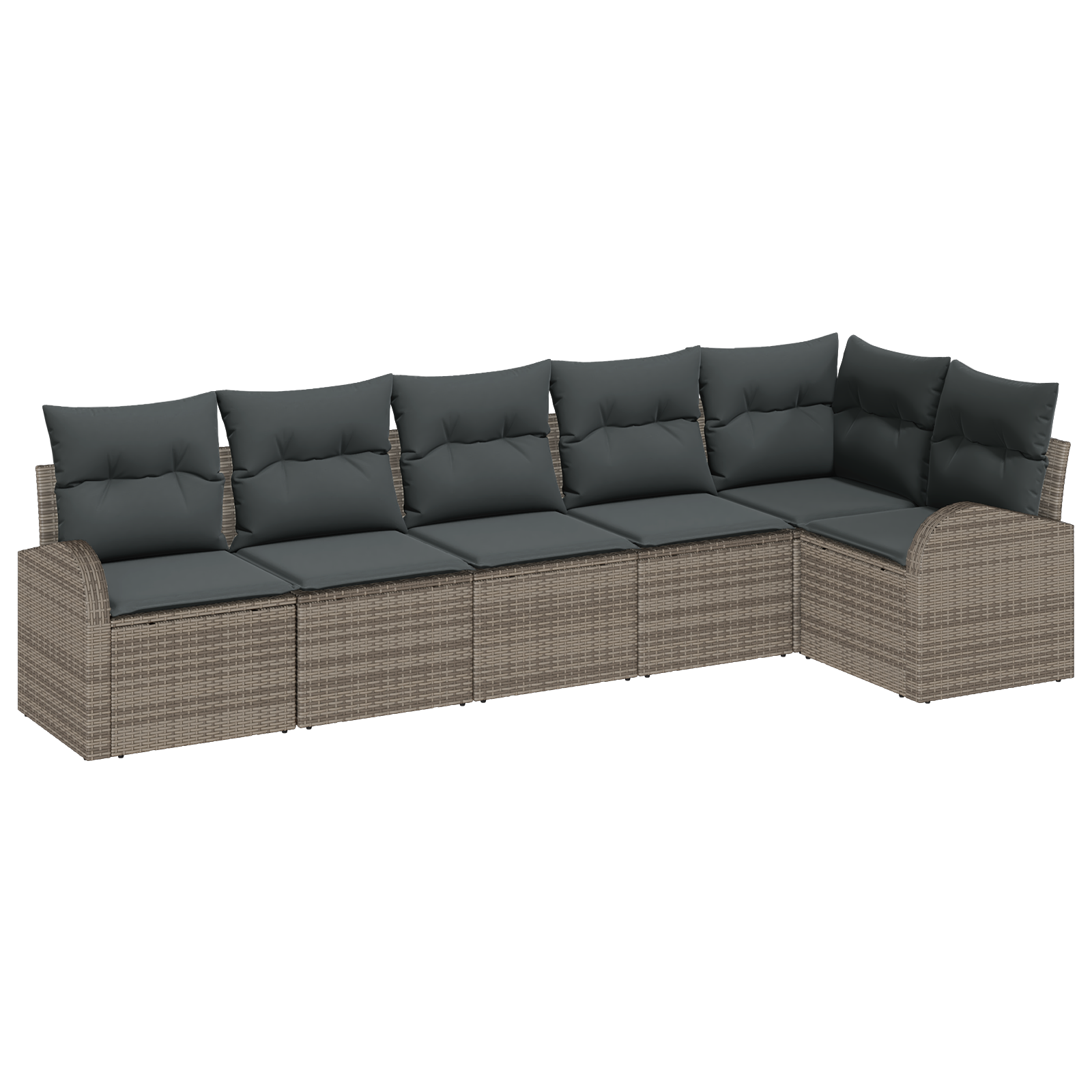 Thumbnail - vidaXL 6-teiliges Garten Sofa Set mit Kissen Grau Poly Rattan