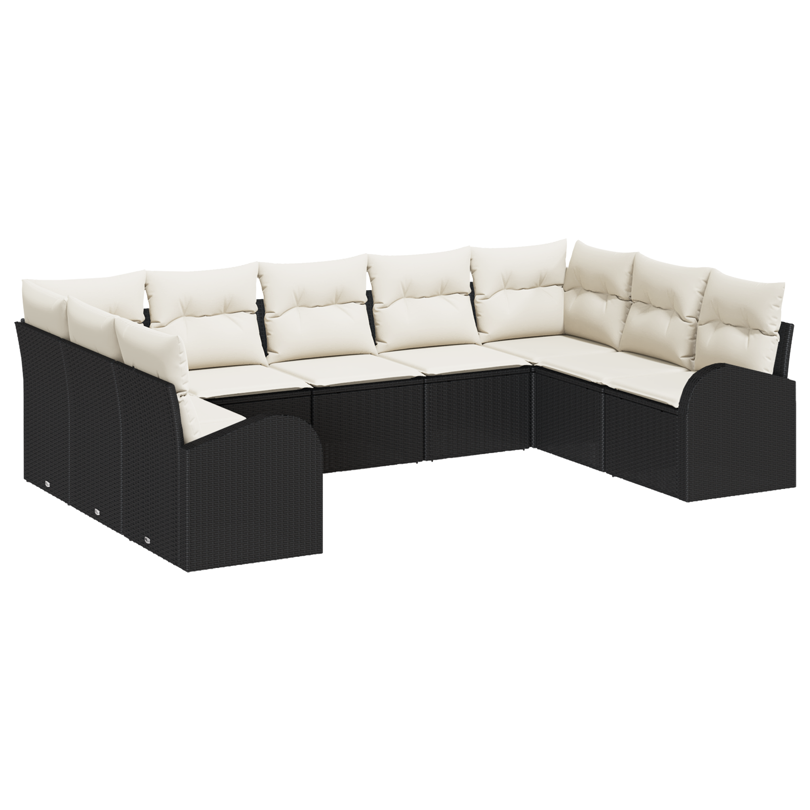 Thumbnail - vidaXL 9-teiliges Garten Sofa Set mit Kissen Schwarz Poly Rattan