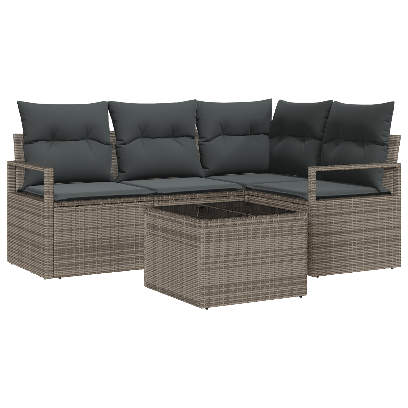 Thumbnail - vidaXL 4-teiliges Garten Sofa Set mit Kissen Schwarz Poly Rattan