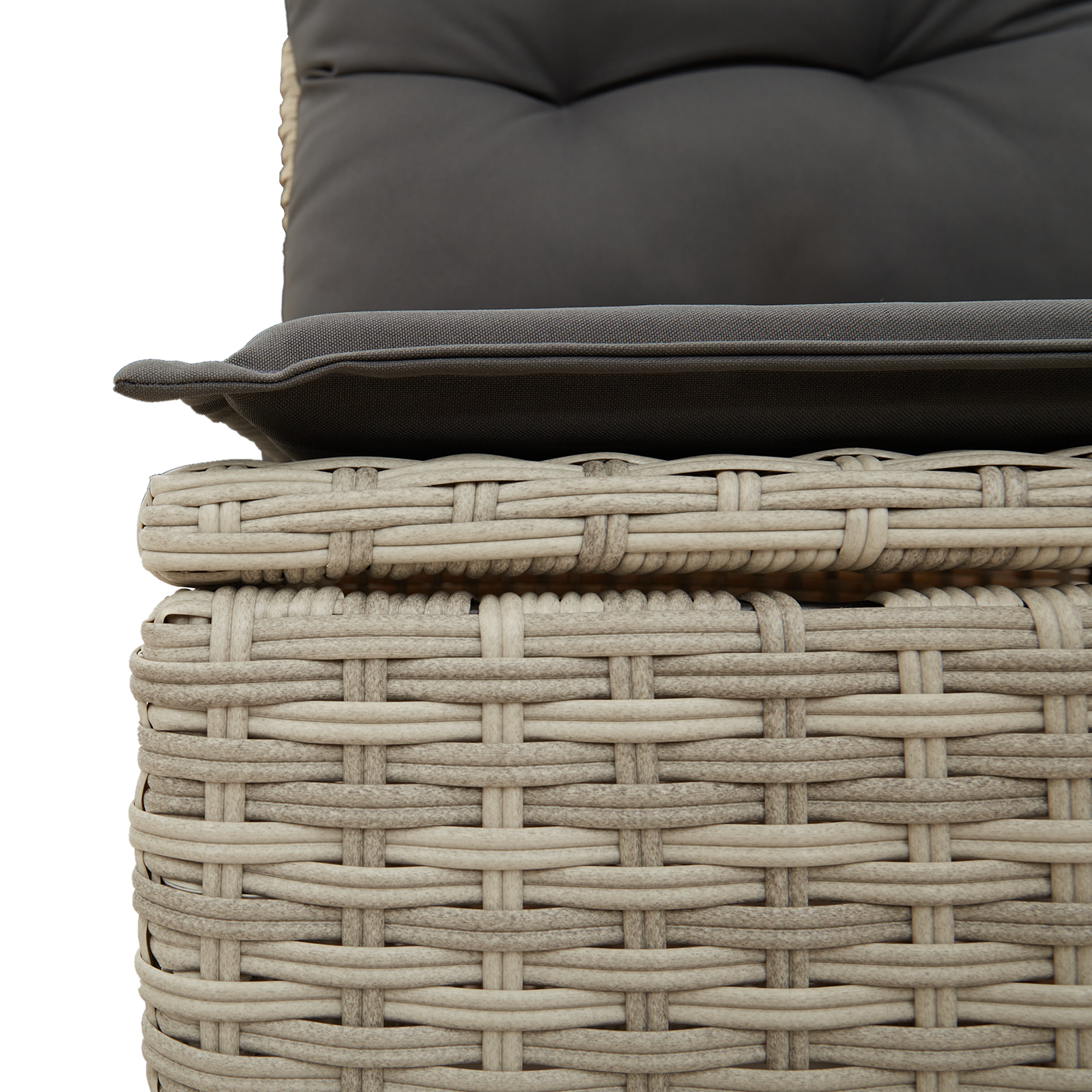 10 dalių sodo sofa rinkinys su pagalvėlėmis, pilka poli ratanas - Image 8