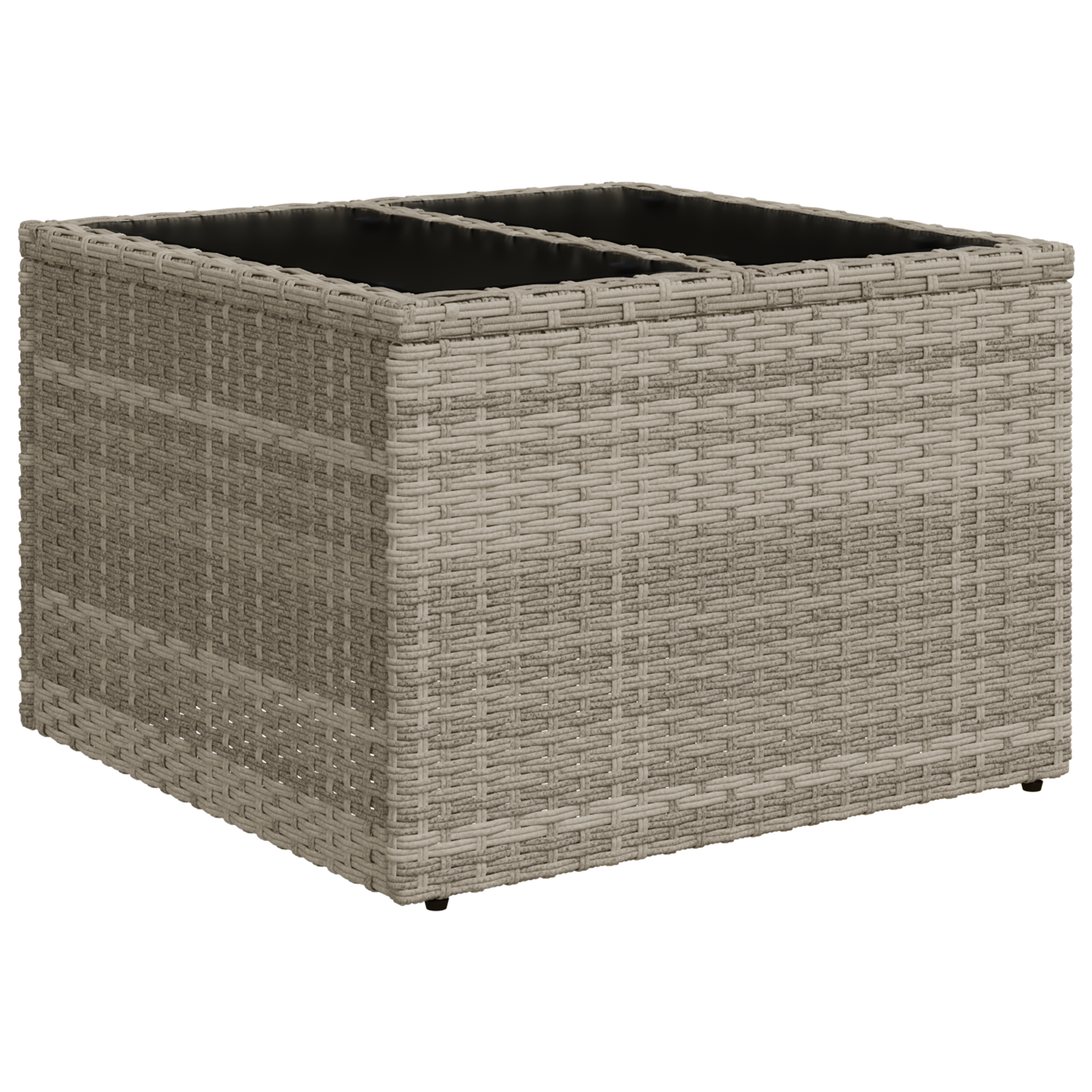 10 dalių sodo sofa rinkinys su pagalvėlėmis, pilka poli ratanas - Image 6