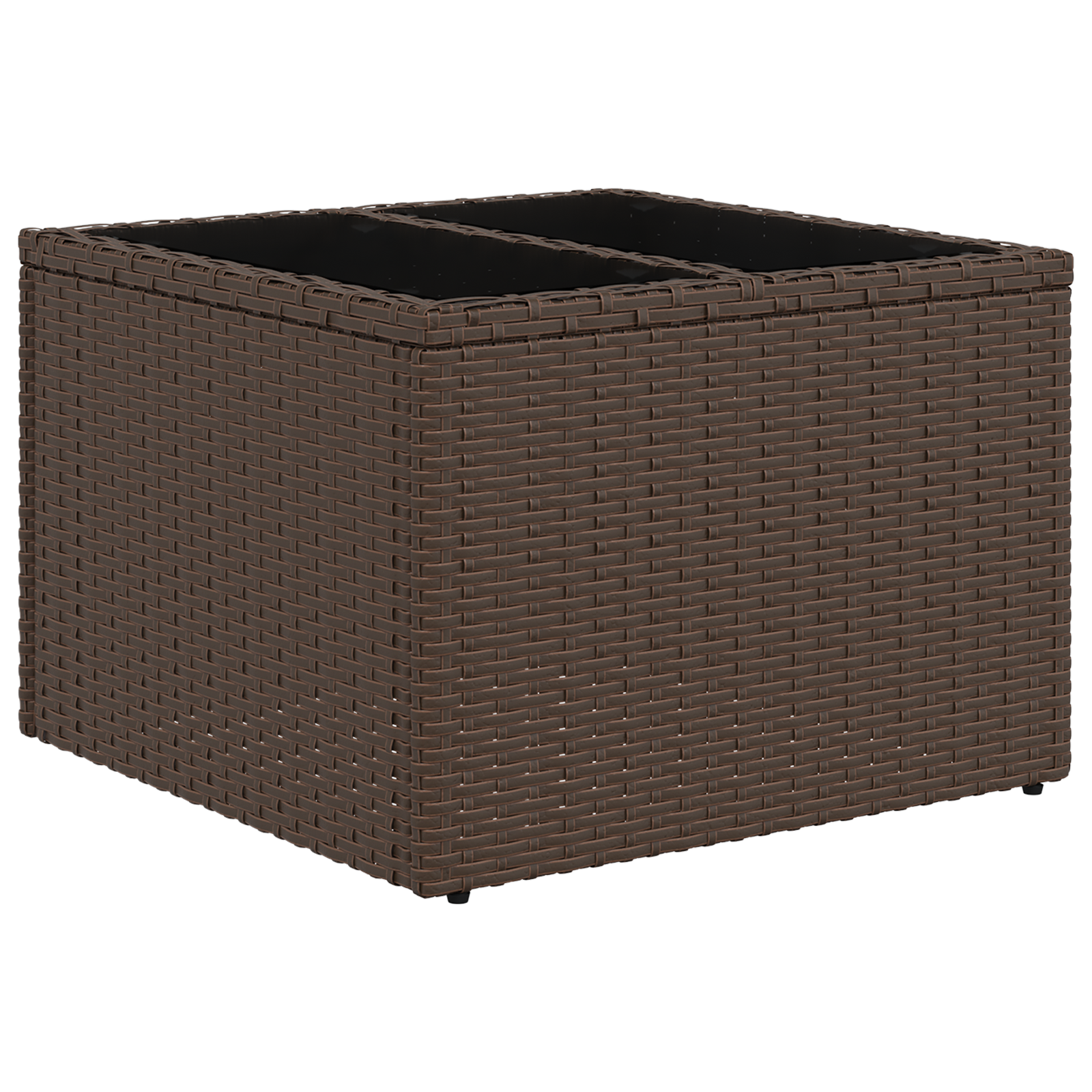 Conjunto de Jantar de Jardim de 8 Peças com Almofadas em Rattan Poliéster Castanho