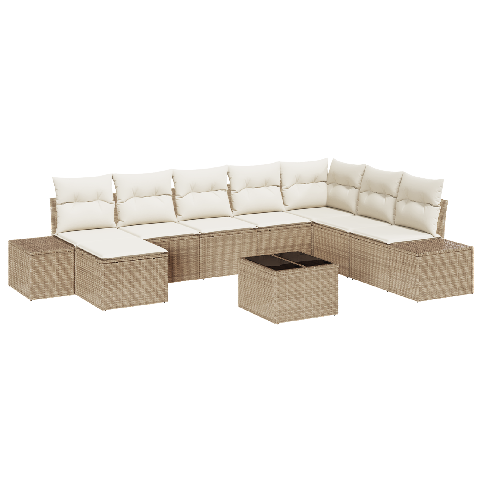 Thumbnail - vidaXL 9-teiliges Garten Sofa Set mit Kissen Brown Poly Rattan