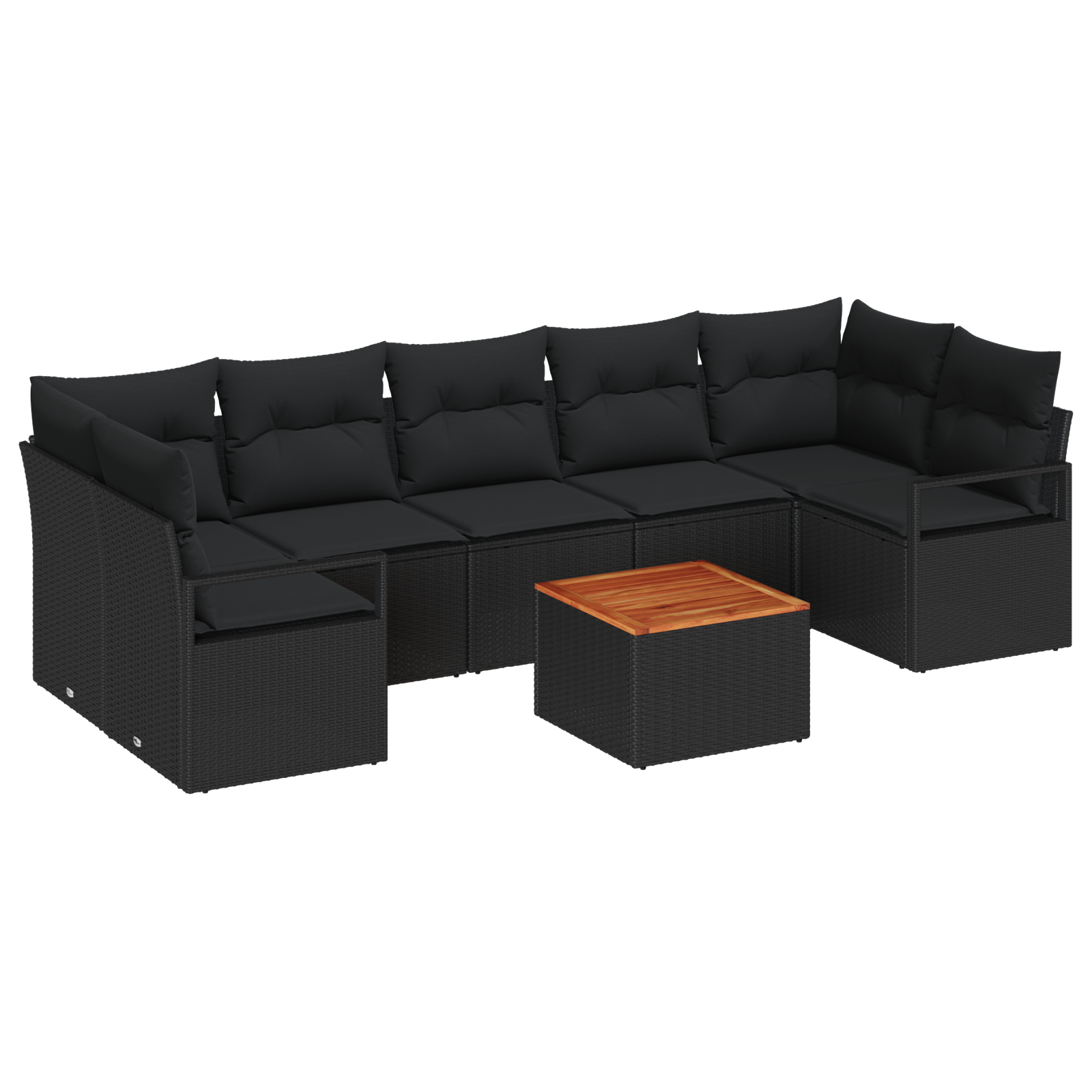 Thumbnail - vidaXL Garten-Sofa-Set 8 pcs Schwarz Groß Rattan