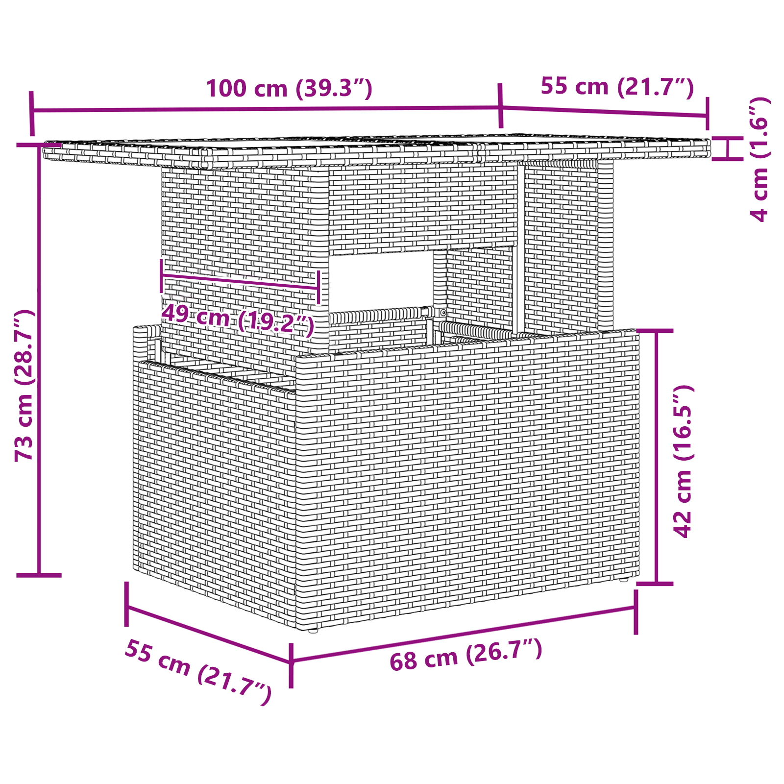 5 Часов Комплект Градински Диван с Възглавници Черен Полиратан, vidaXL 2-местен Градински Диван със Съхранение и Възглавници Черен Полиратан - Image 10