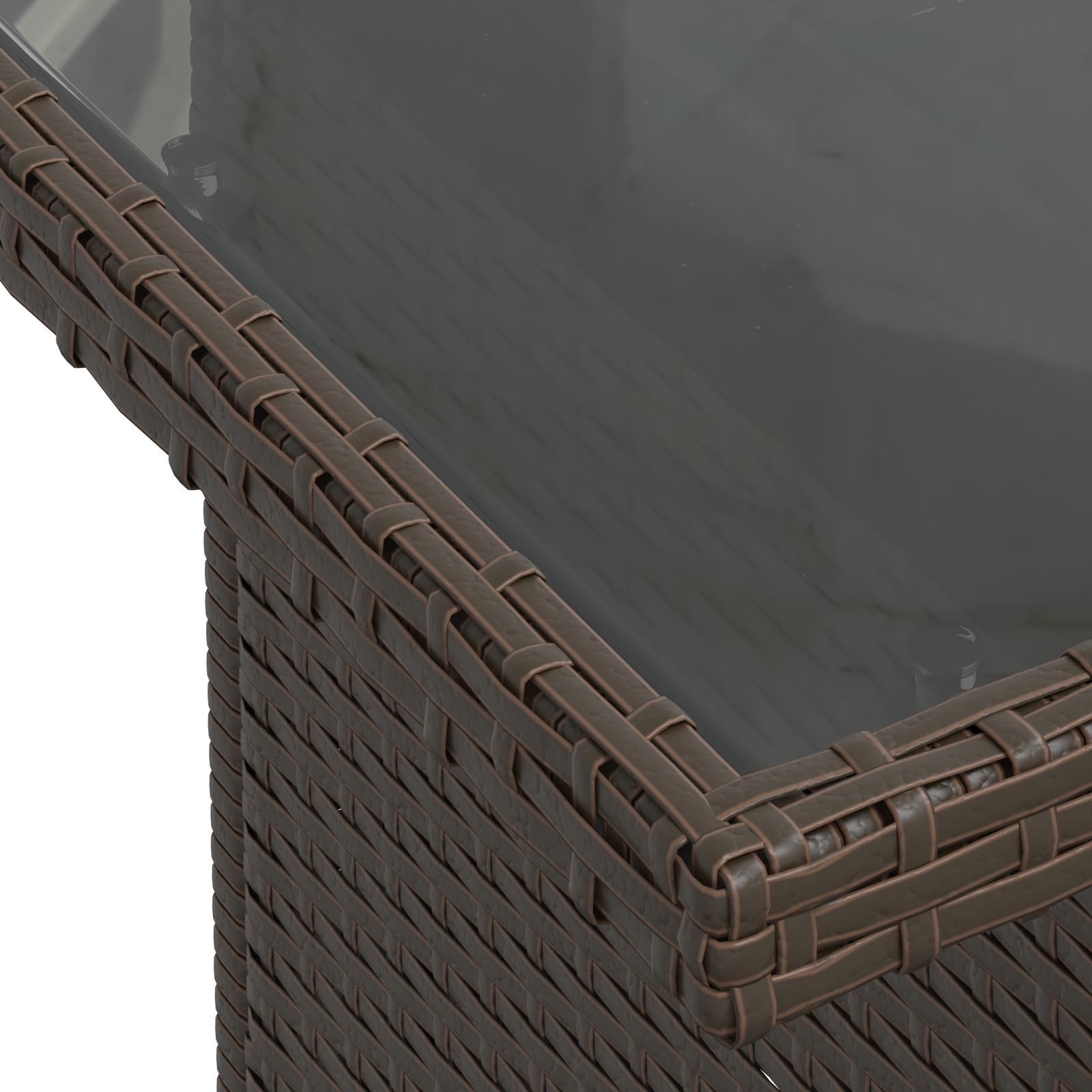 Градински диван комплект 9 части Бежово и кафяво - Image 11