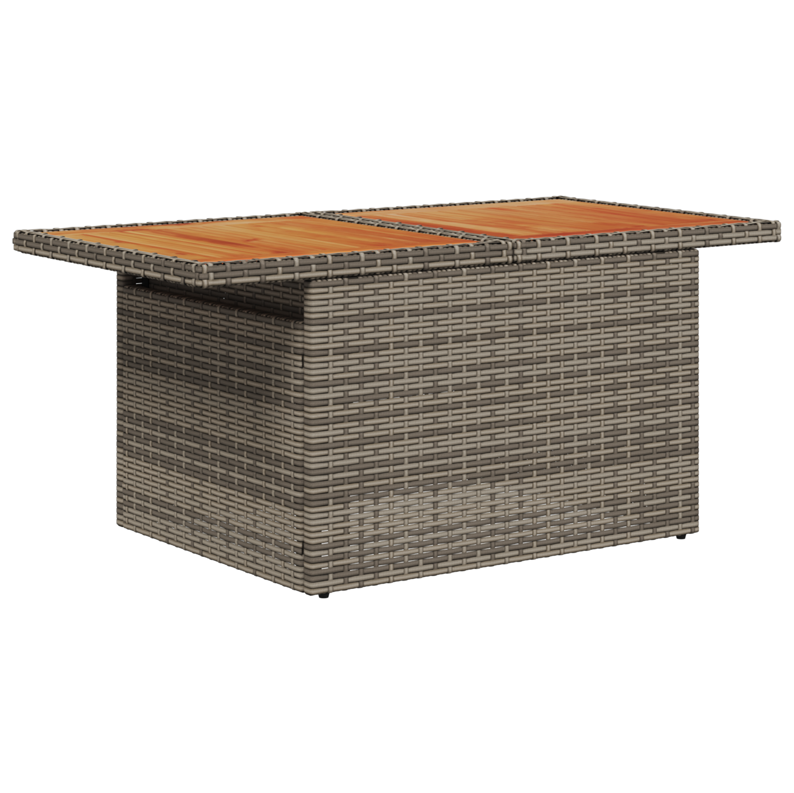 Conjunto de Sofá de Jardim 9 Peças com Almofadas Cinza Polirattan, Sofá de Jardim 2-Lugares com Armazenamento e Almofadas Cinza Polirattan