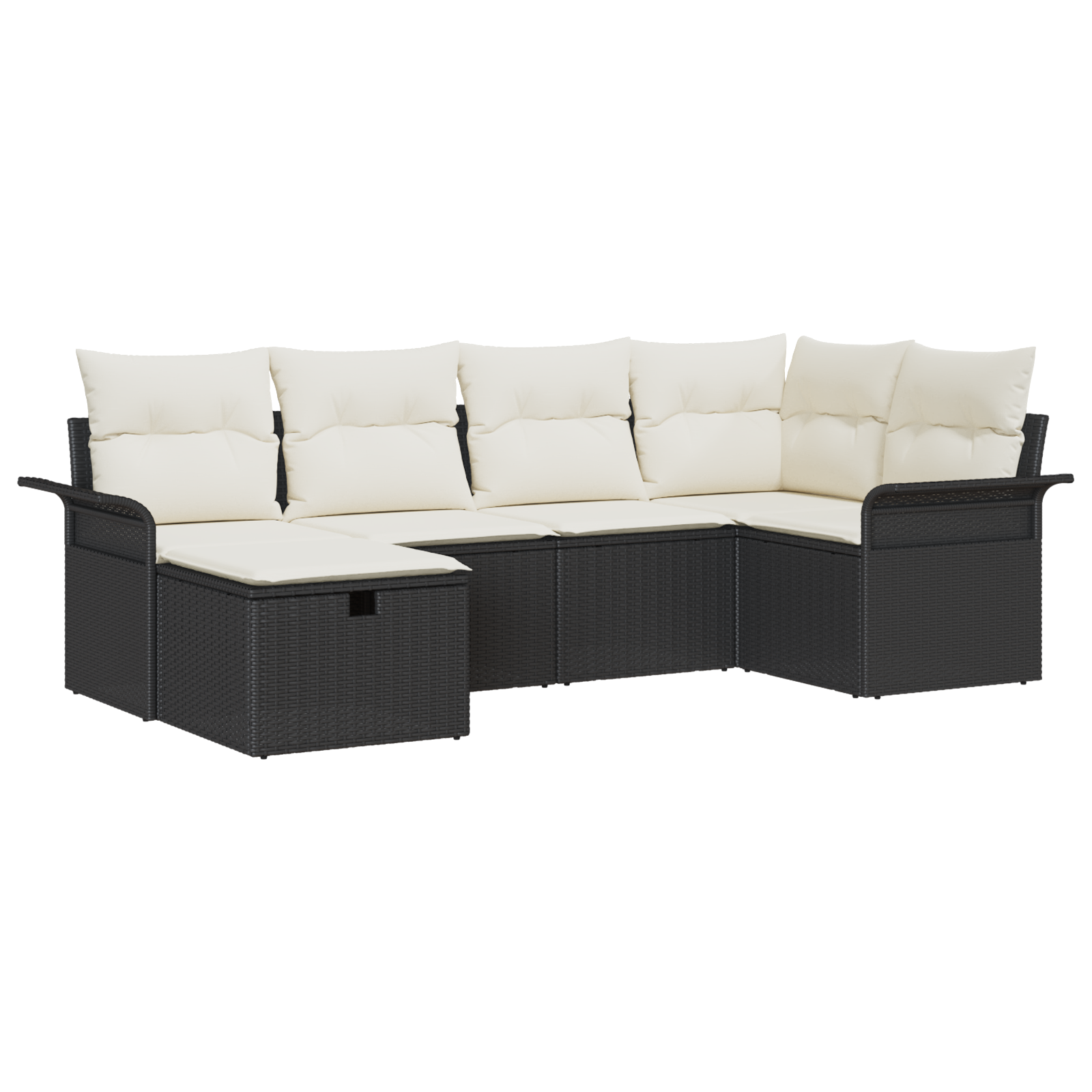 Thumbnail - vidaXL 6-teiliges Garten Sofa Set mit Kissen Schwarz Poly Rattan