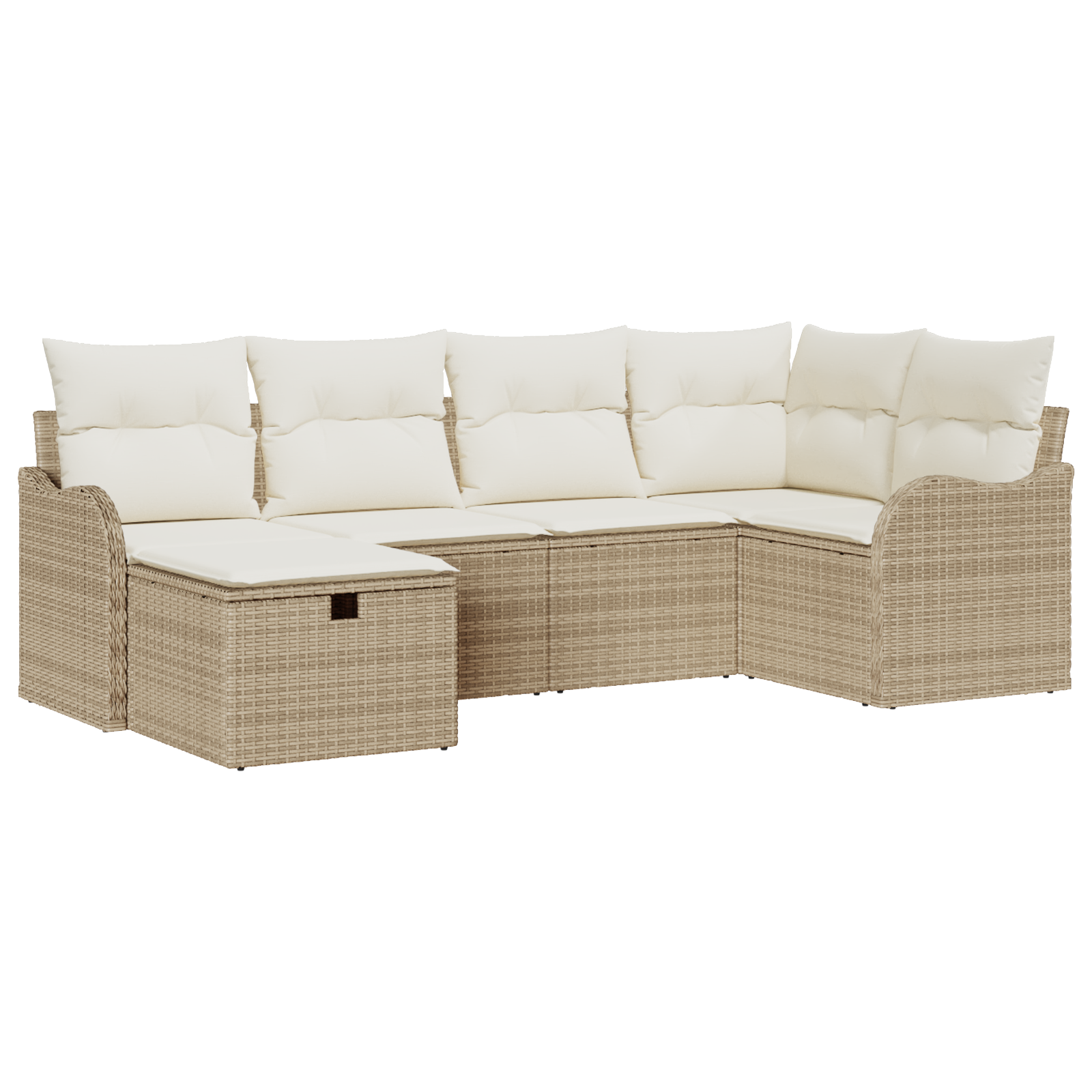 Thumbnail - vidaXL 6-teiliges Garten Sofa Set mit Kissen Beige Poly Rattan