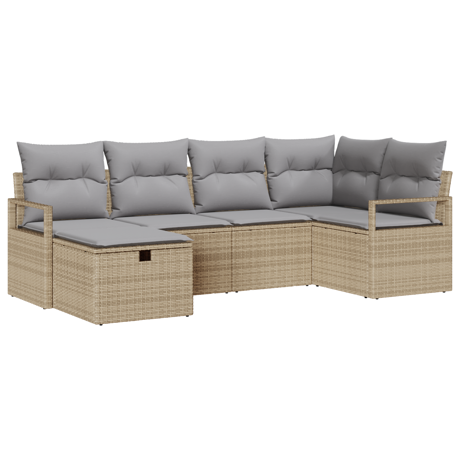 Thumbnail - vidaXL 6-teiliges Garten-Sofa Set mit Kissen Beige Poly Rattan