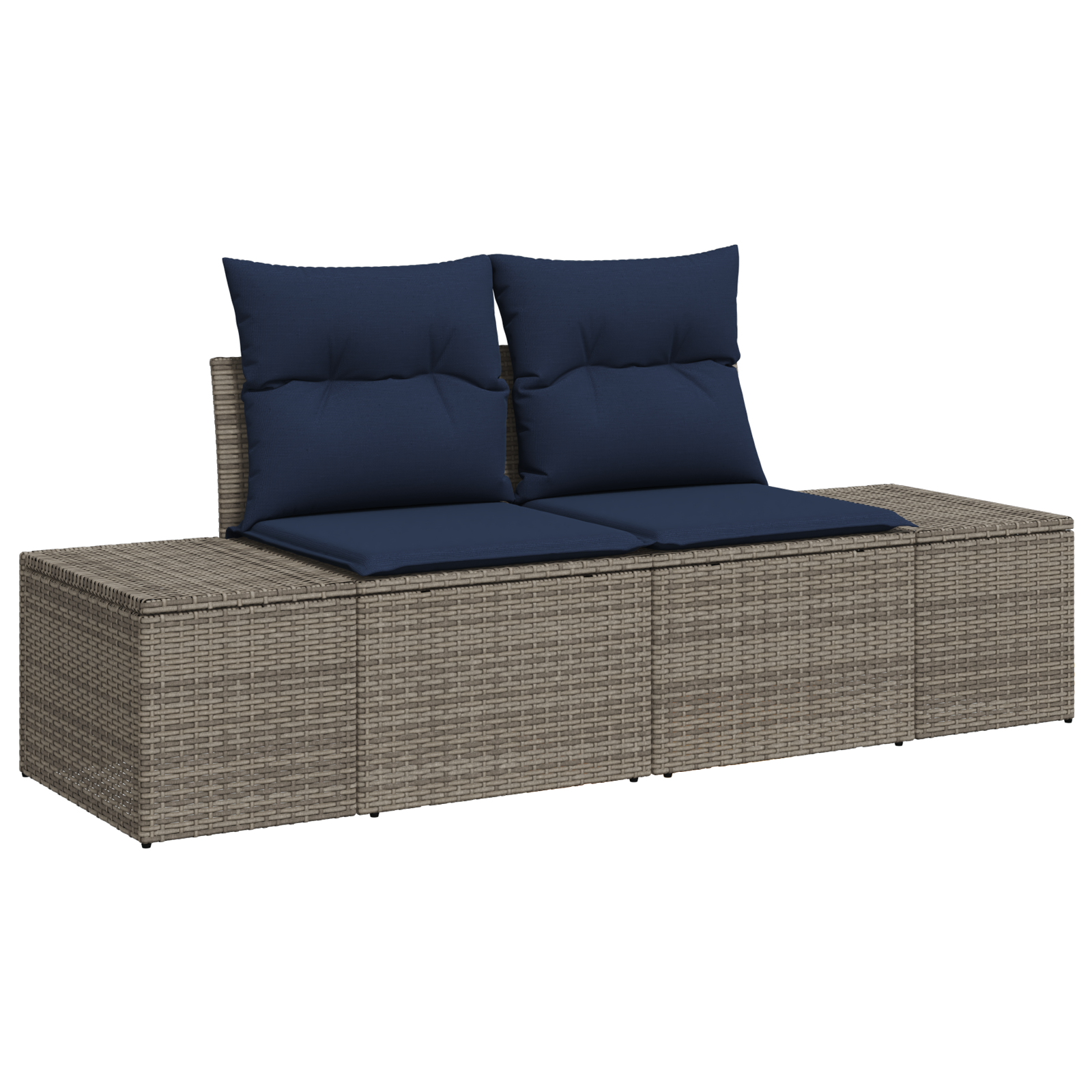 8 Piece Garden Sofa Set with Cushions Black Poly Rattan vidaXL - Picture 18 of 26