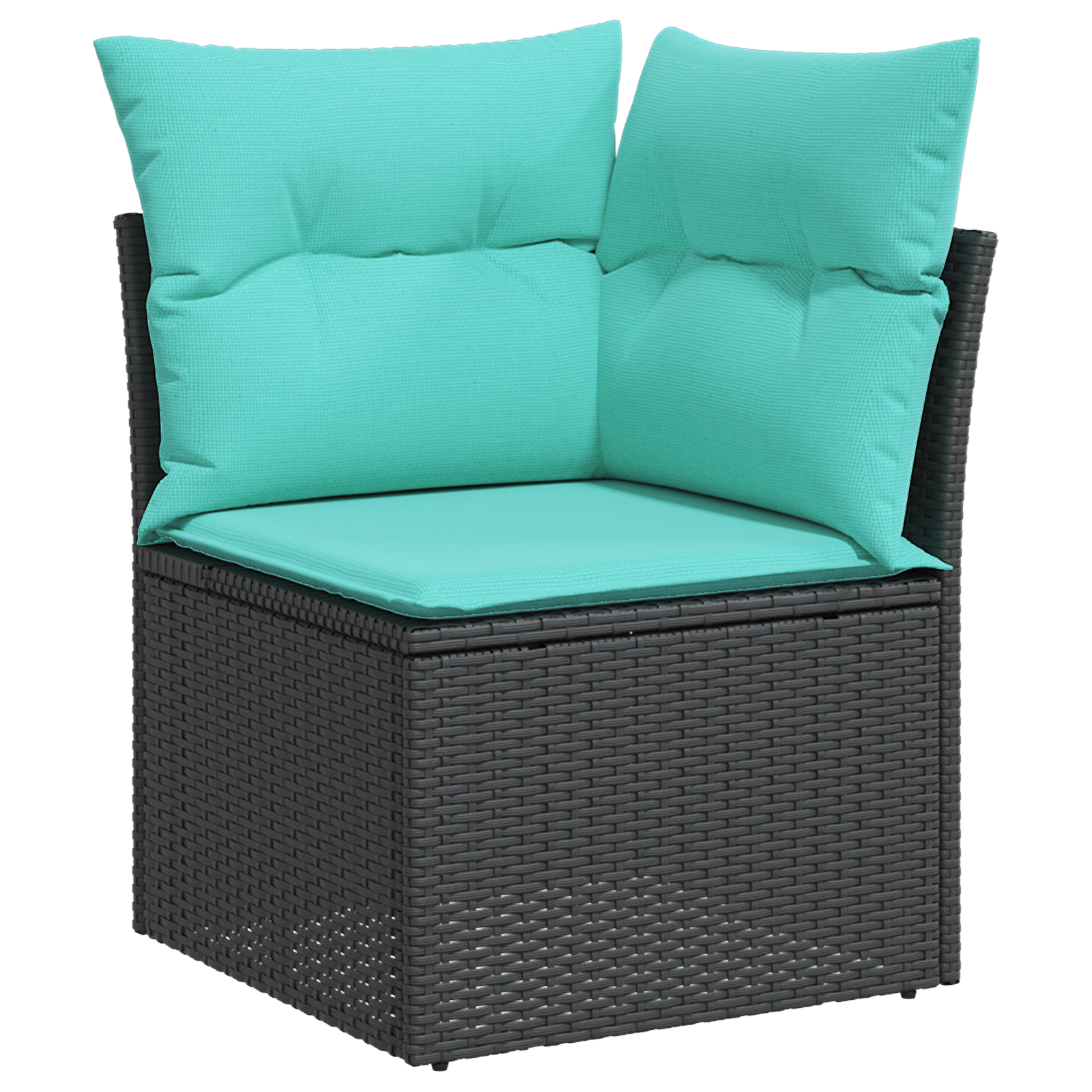 8 Piece Garden Sofa Set with Cushions Black Poly Rattan vidaXL - Picture 10 of 26