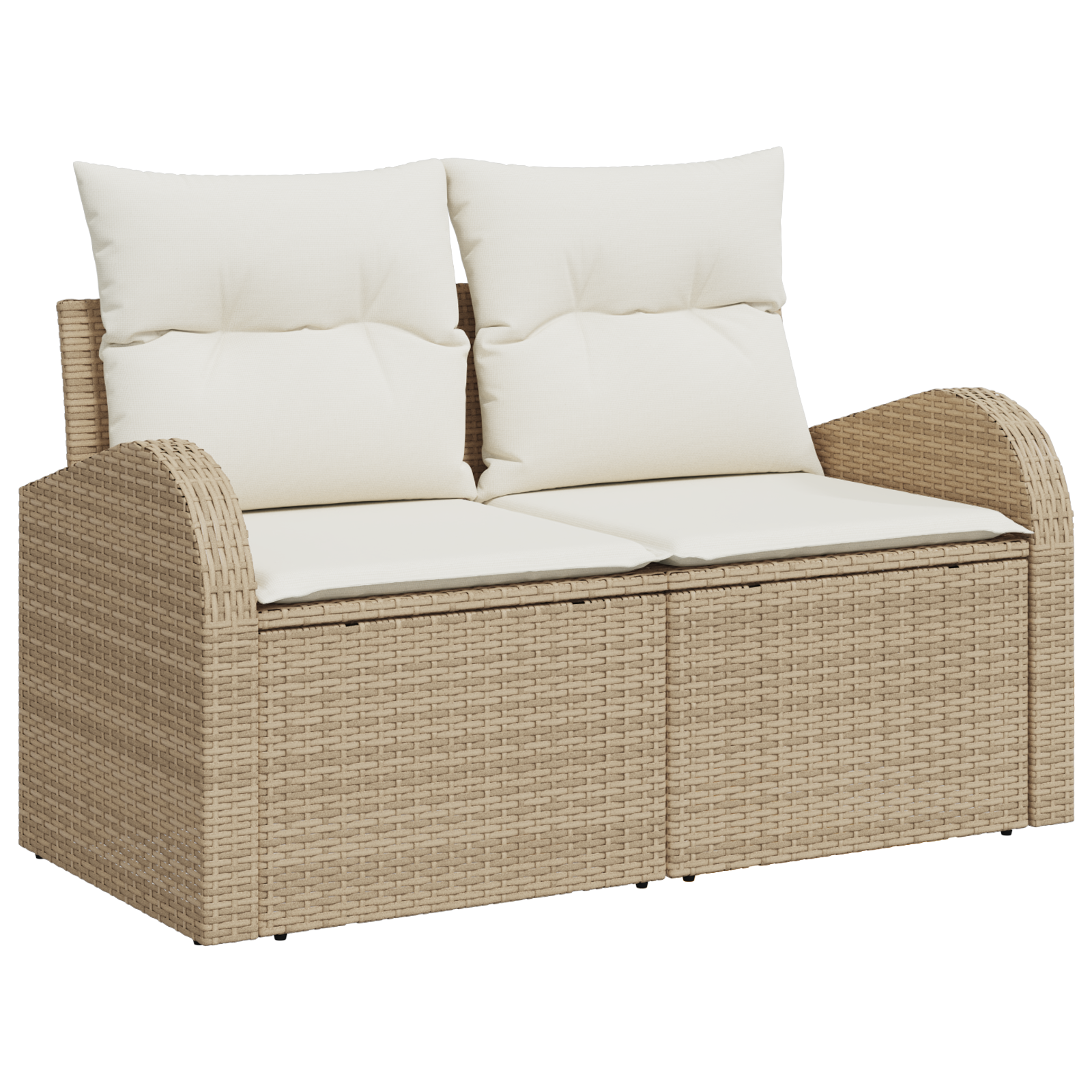 комплект градински дивани с възглавници Бежов Poly Rattan - Image 4