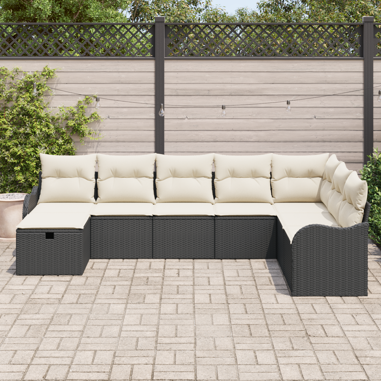 Thumbnail - vidaXL 8-teiliges Garten Sofa Set mit Kissen schwarzes Poly-Rattan