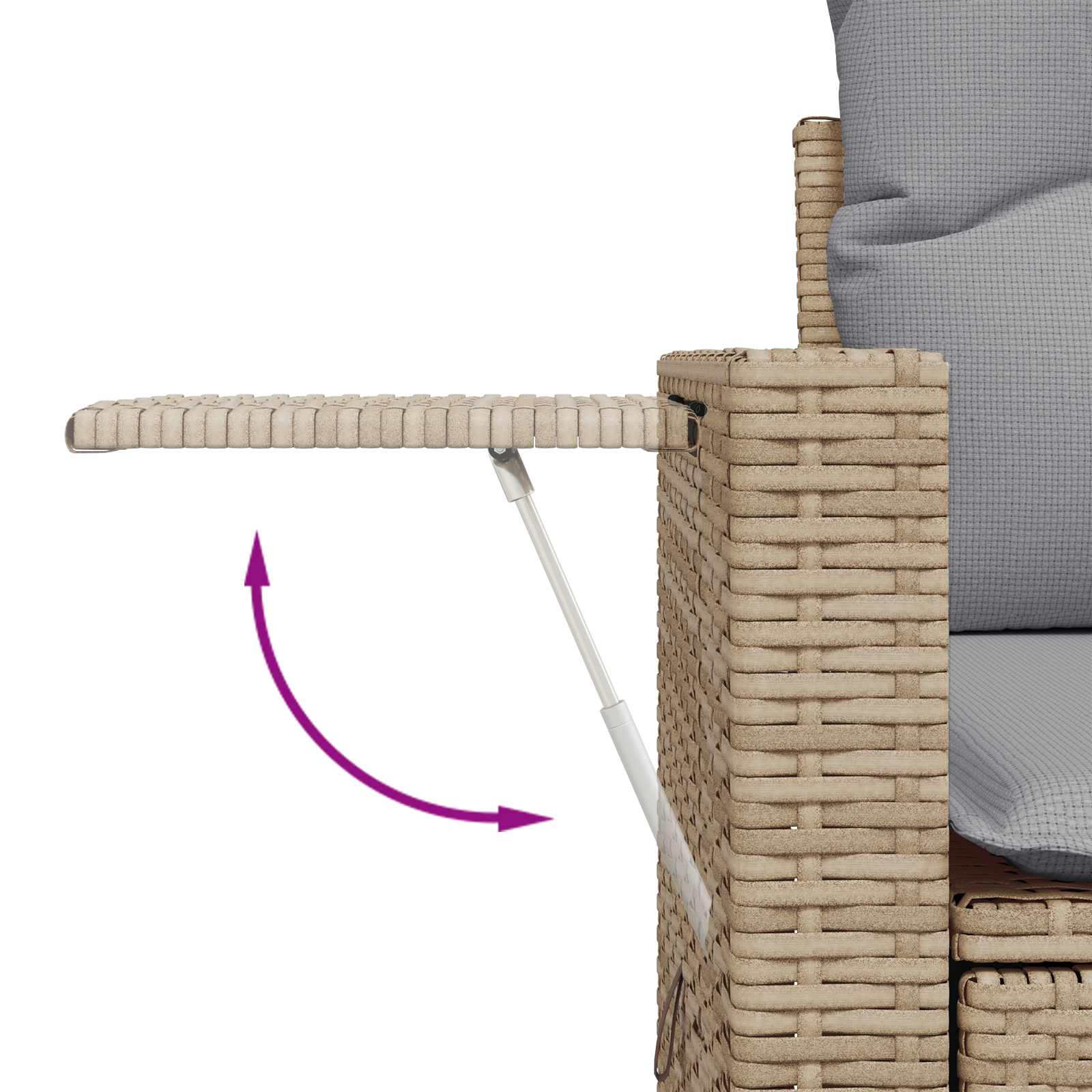 Conjunto de Sofás de Jardim de 8 Peças com Almofadas Bege Poly Rattan Acácia, Conjunto de Jantar de Jardim de 3 Peças com Almofadas Bege Poly Rattan Acácia