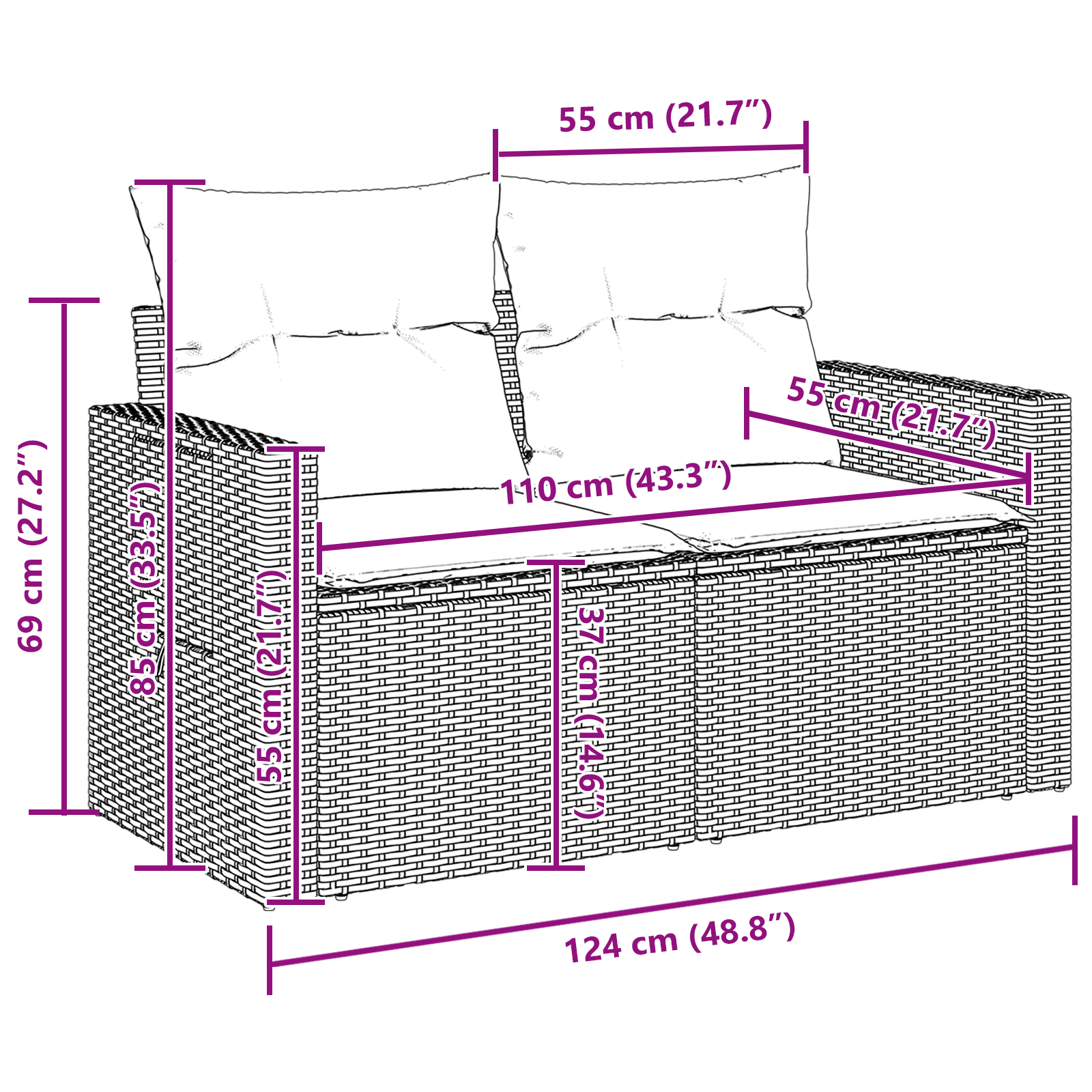 Conjunto de Sofá de Jardim de 13 Peças com Almofadas Bege Rattan Acácia, Conjunto de Jantar de Jardim de 3 Peças com Almofadas Bege Rattan Acácia