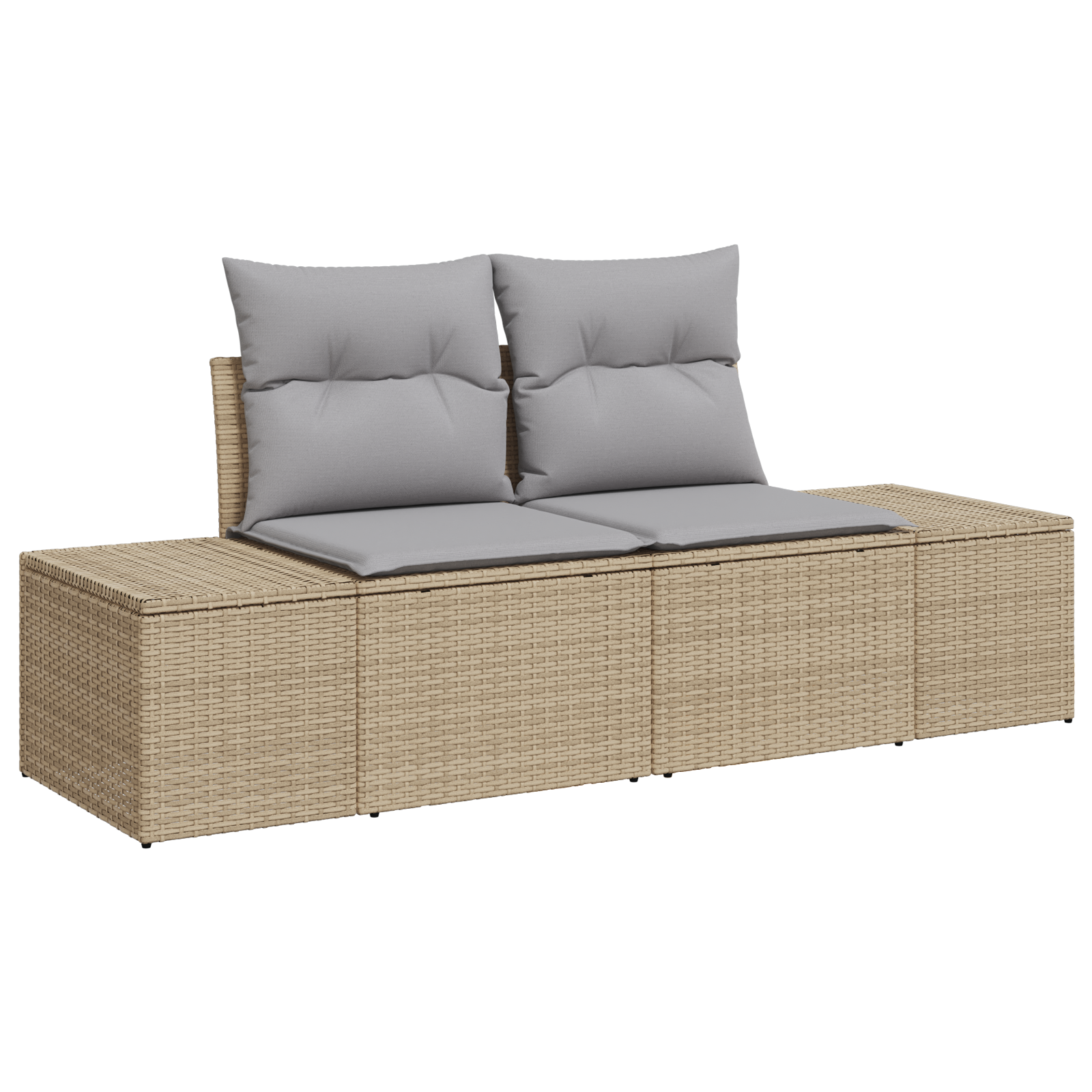 Conjunto de Sofás de Jardim de 10 Peças com Almofadas Bege em Rattan Poliéster Acácia, Sofá de Jardim de com Almofadas Bege em Rattan Poliéster, Conjunto de Jantar de Jardim de 3 Peças com Almofadas Bege em Rattan Poliéster Acácia