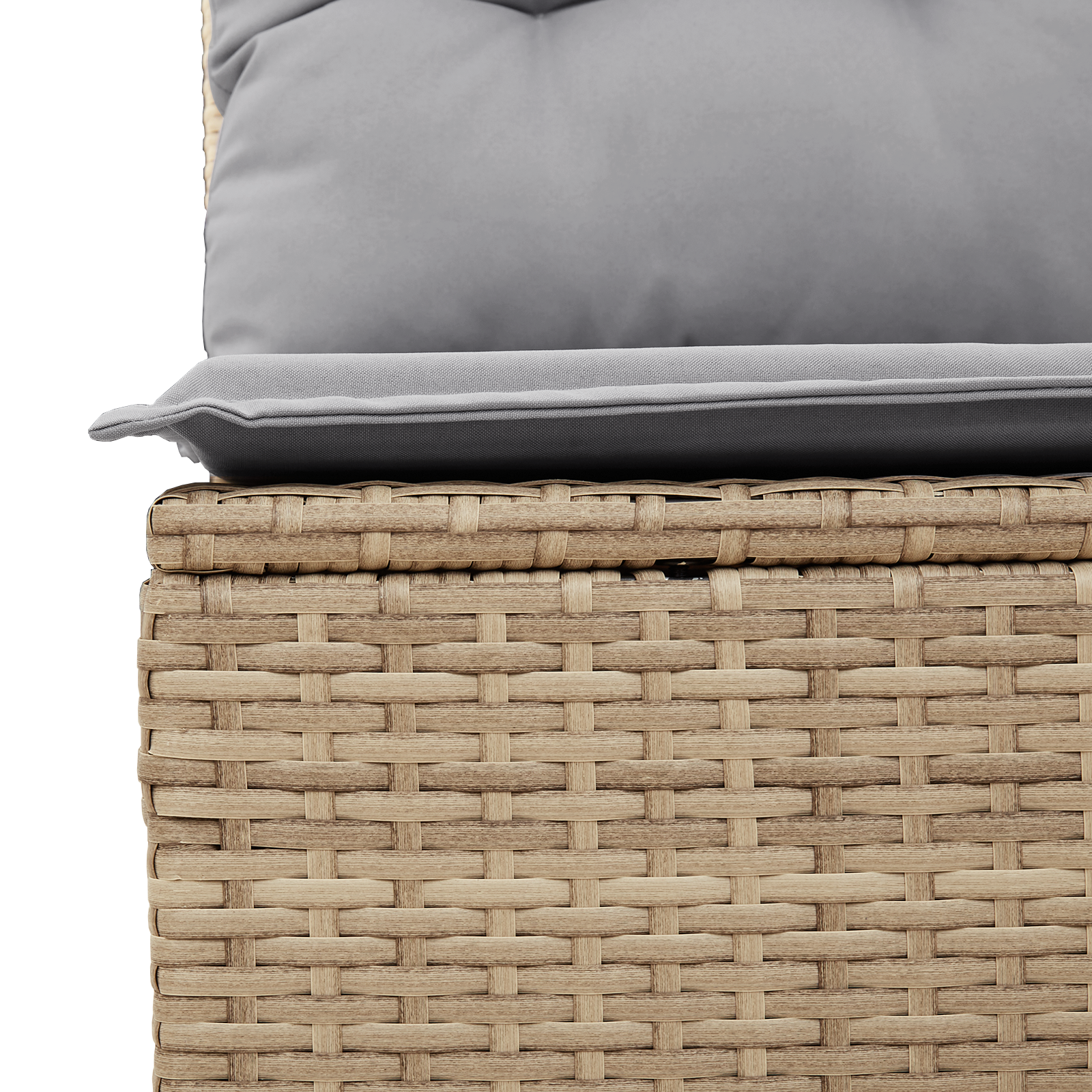 Conjunto de Sofás de Jardim 12 Peças com Almofadas Bege Polirattan Acácia, Conjunto de Jantar de Jardim 3 Peças com Almofadas Bege Polirattan Acácia