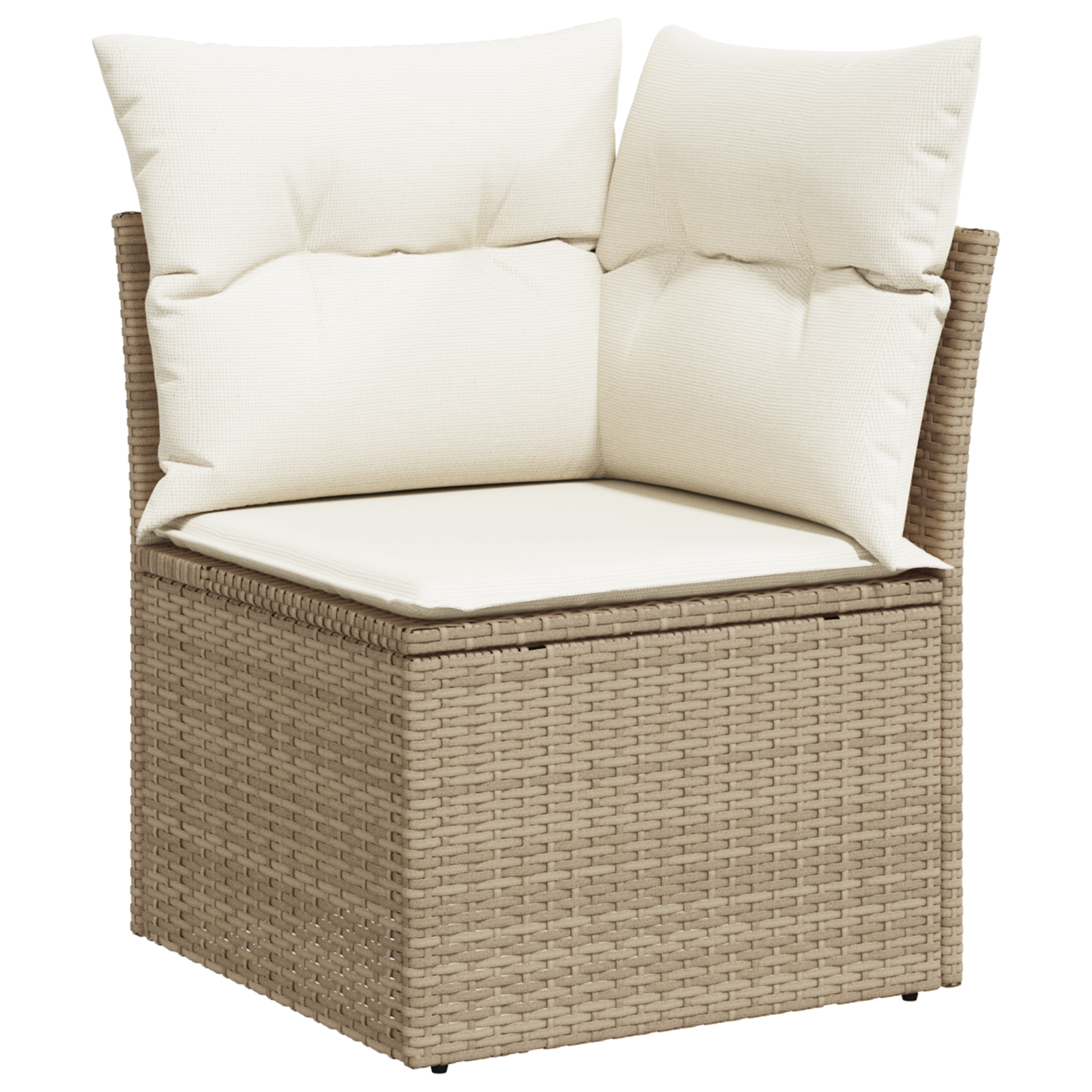 Conjunto de Sofá de Jardim com 11 Peças e Almofadas Bege Vime Sintético Acácia, Sofá de Jardim com e Almofadas Bege Vime Sintético, Conjunto de Jantar de Jardim com 3 Peças e Almofadas Bege Vime Sintético Acácia