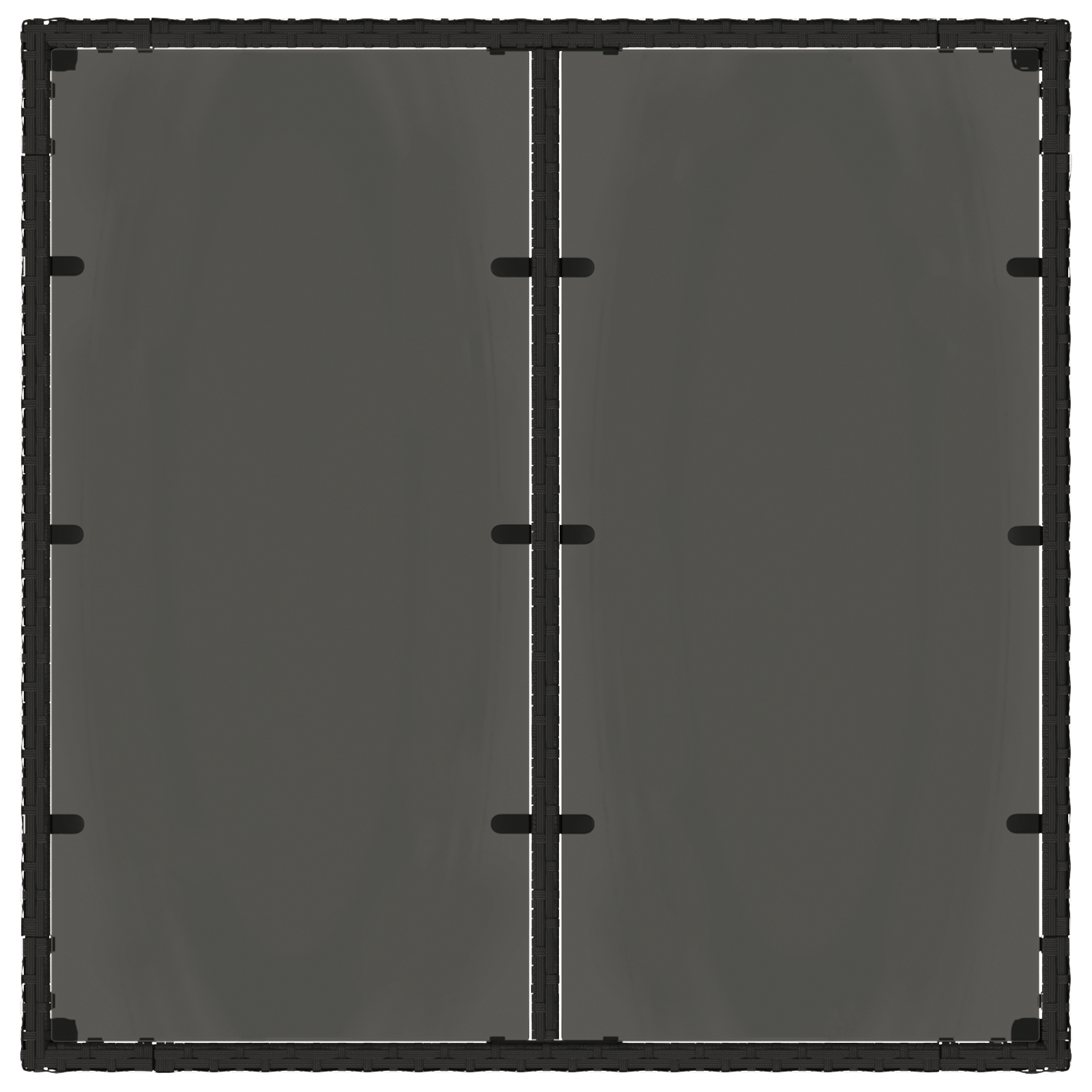 3 Piece Garden Dining Set Black Poly Rattan - Image 8