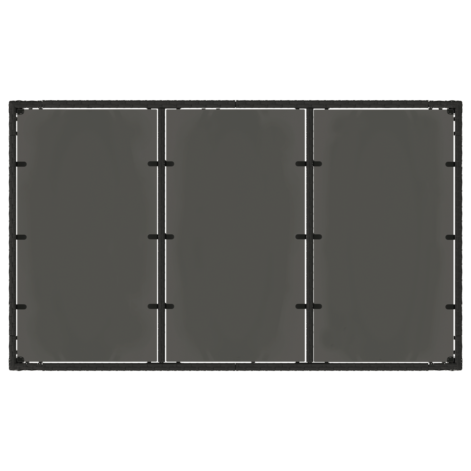 5 Piece Garden Dining Set Black Poly Rattan - Image 8