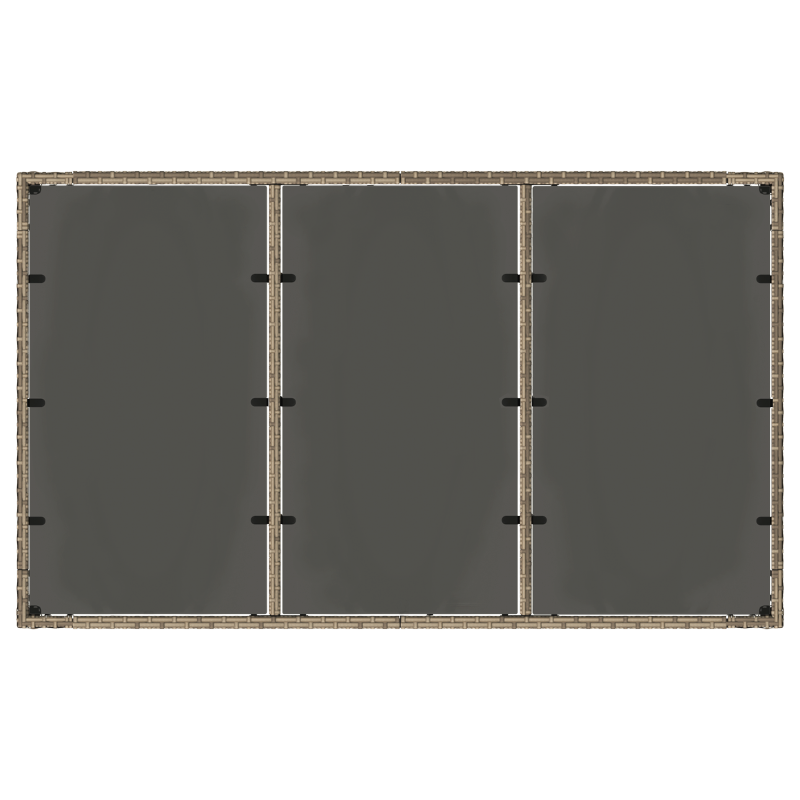 7 Piece Garden Dining Set Grey Poly Rattan, vidaXL Stacking Garden Chairs with Cushions 2 pcs Grey Poly Rattan - Image 8