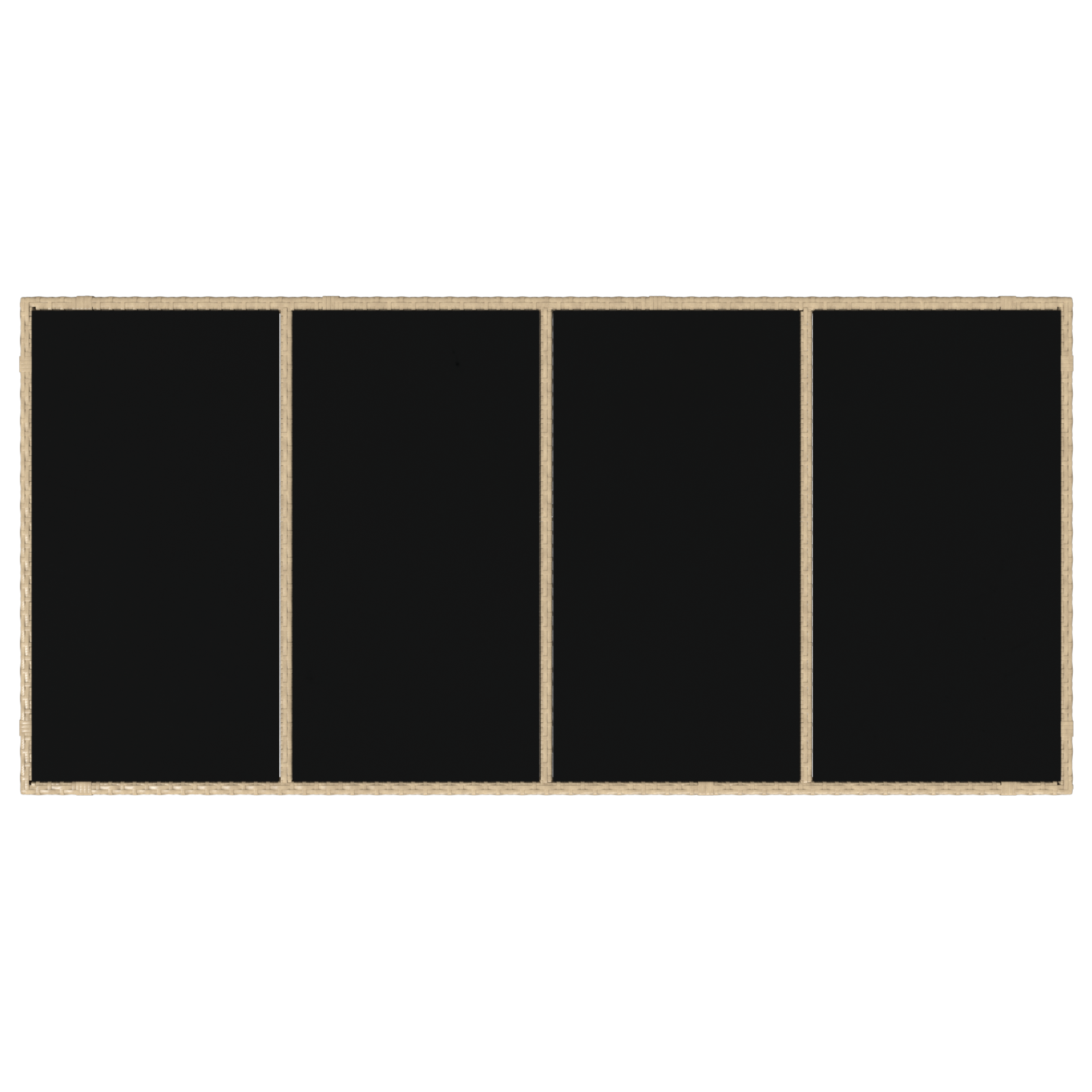 7 Piece Garden Dining Set Beige Poly Rattan - Image 8