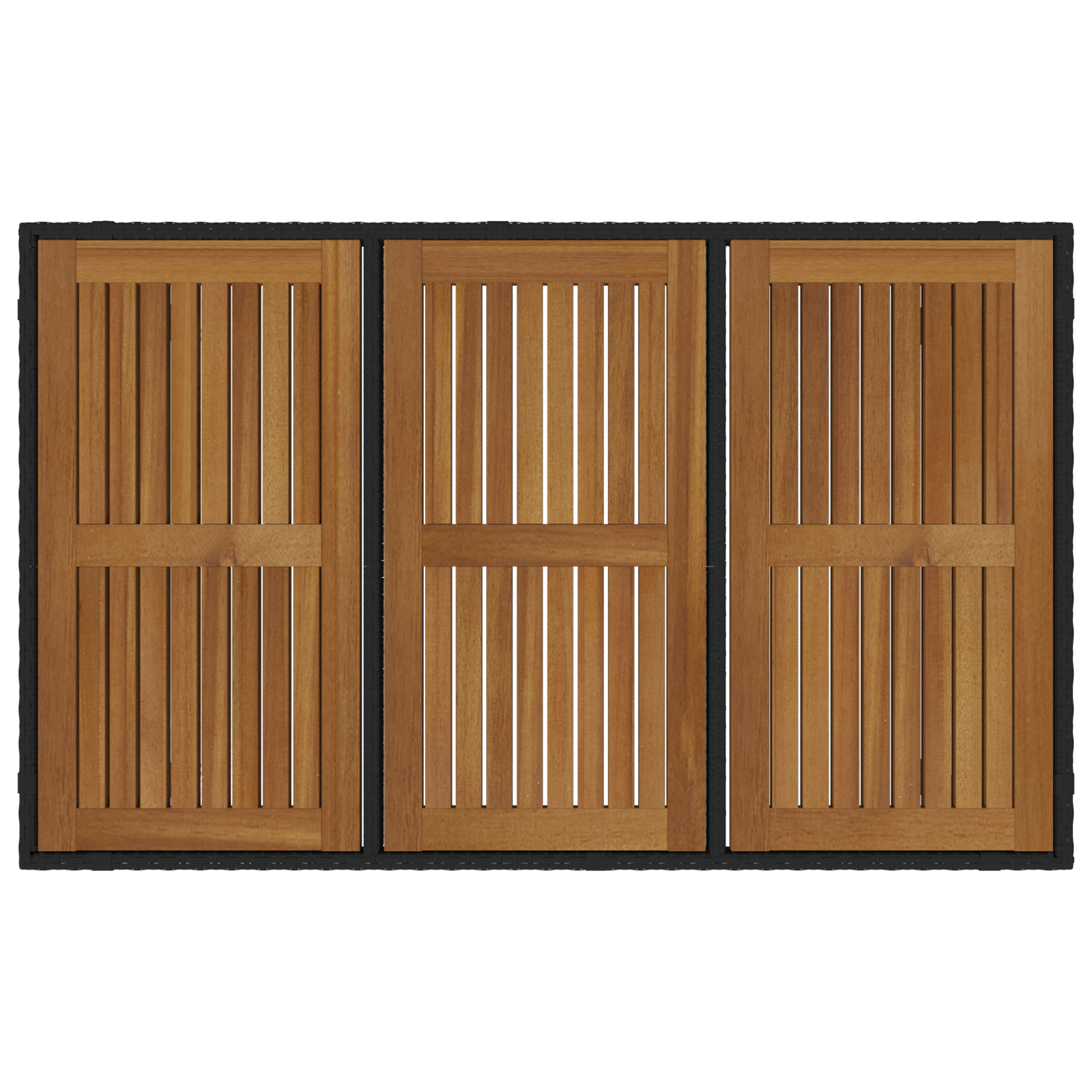 5 Piece Garden Dining Set Black Poly Rattan - Image 8